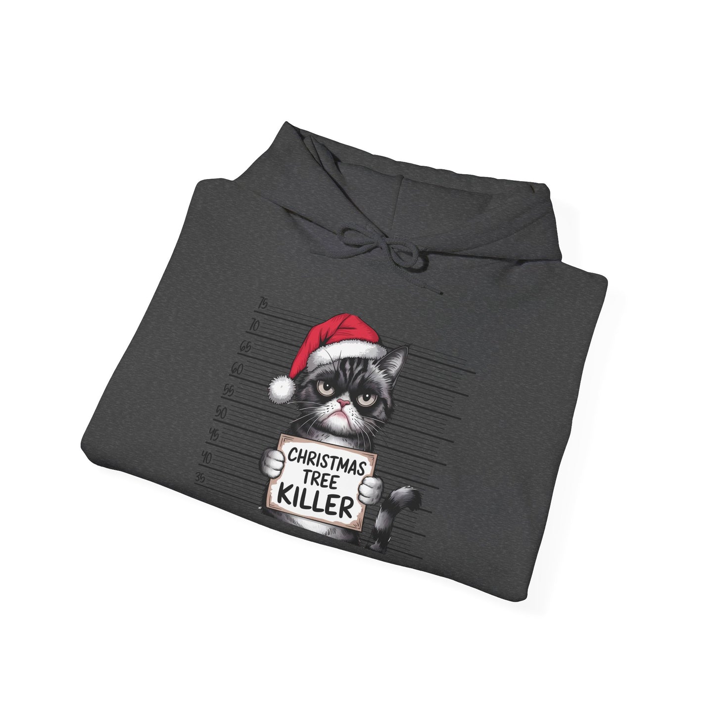 Christmas Cat Humor Hoodie, Funny Holiday Hoodie, Gift for Cat Lovers, Winter Apparel, Pet-Themed Clothing