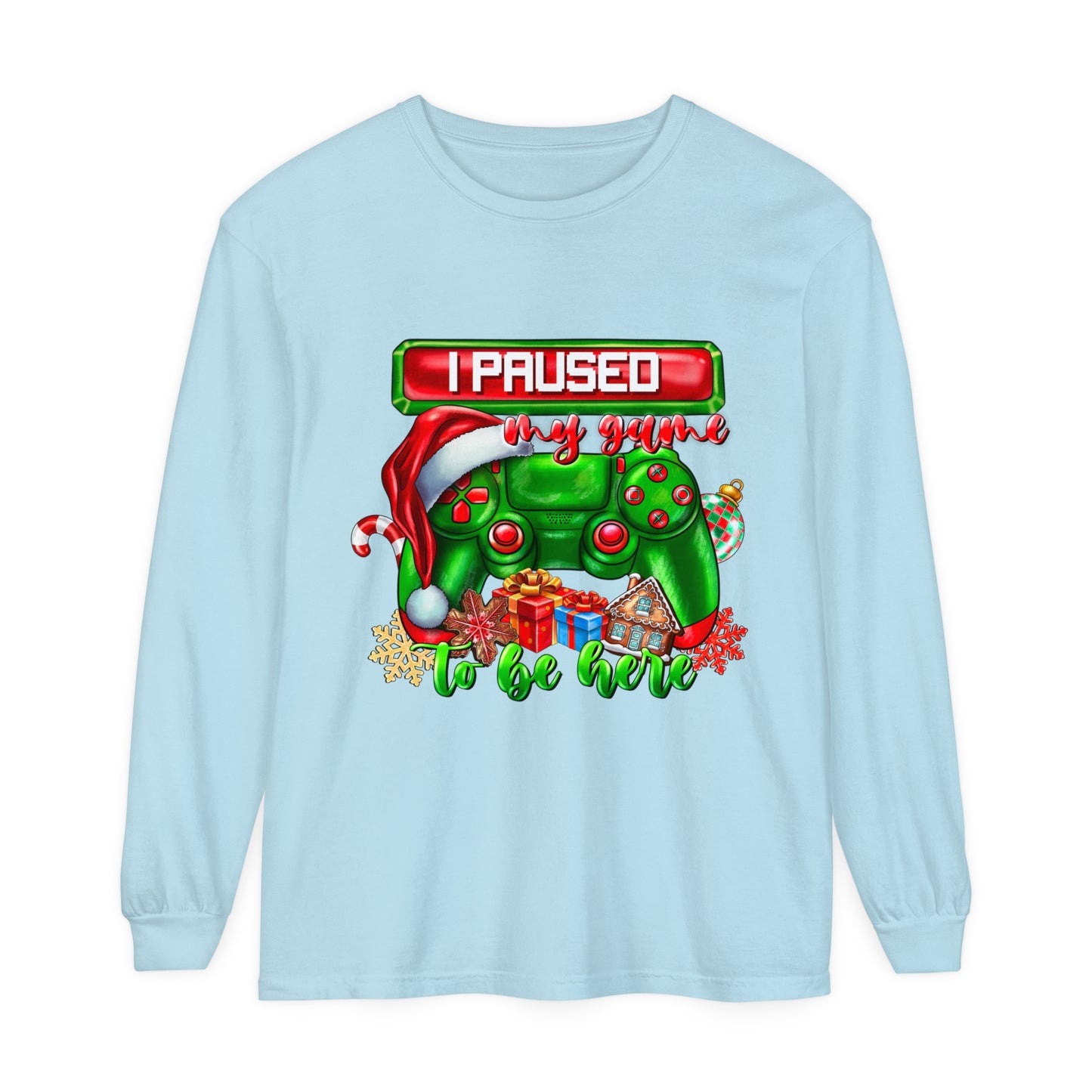 Christmas Unisex Garment-dyed Long Sleeve T-Shirt