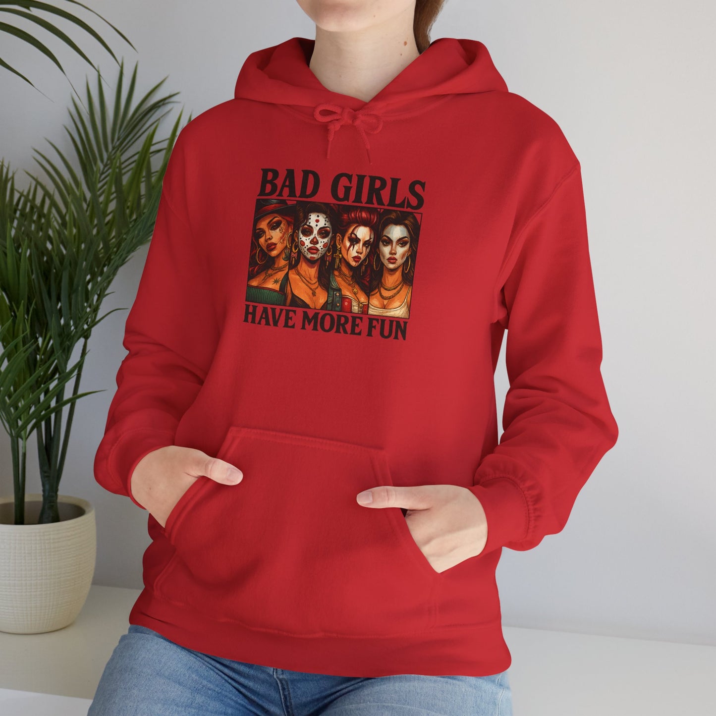 Bad Girls Sweatshirt | Unisex Hooded Sweatshirt for Fashion Lovers | Perfect Gift for Friends, Fun Casual Wear, Trendy Street Style