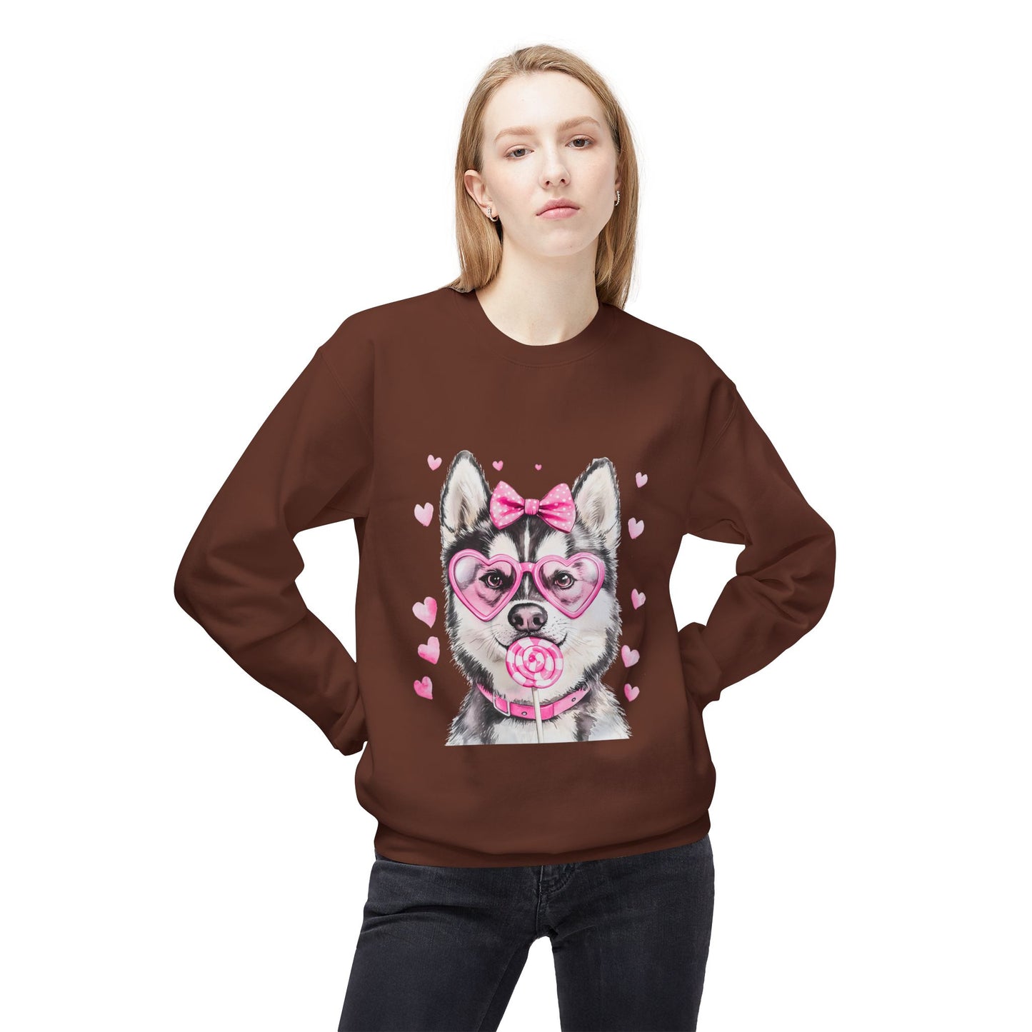 Valentines Unisex Midweight Soft style Fleece Crewneck Sweatshirt