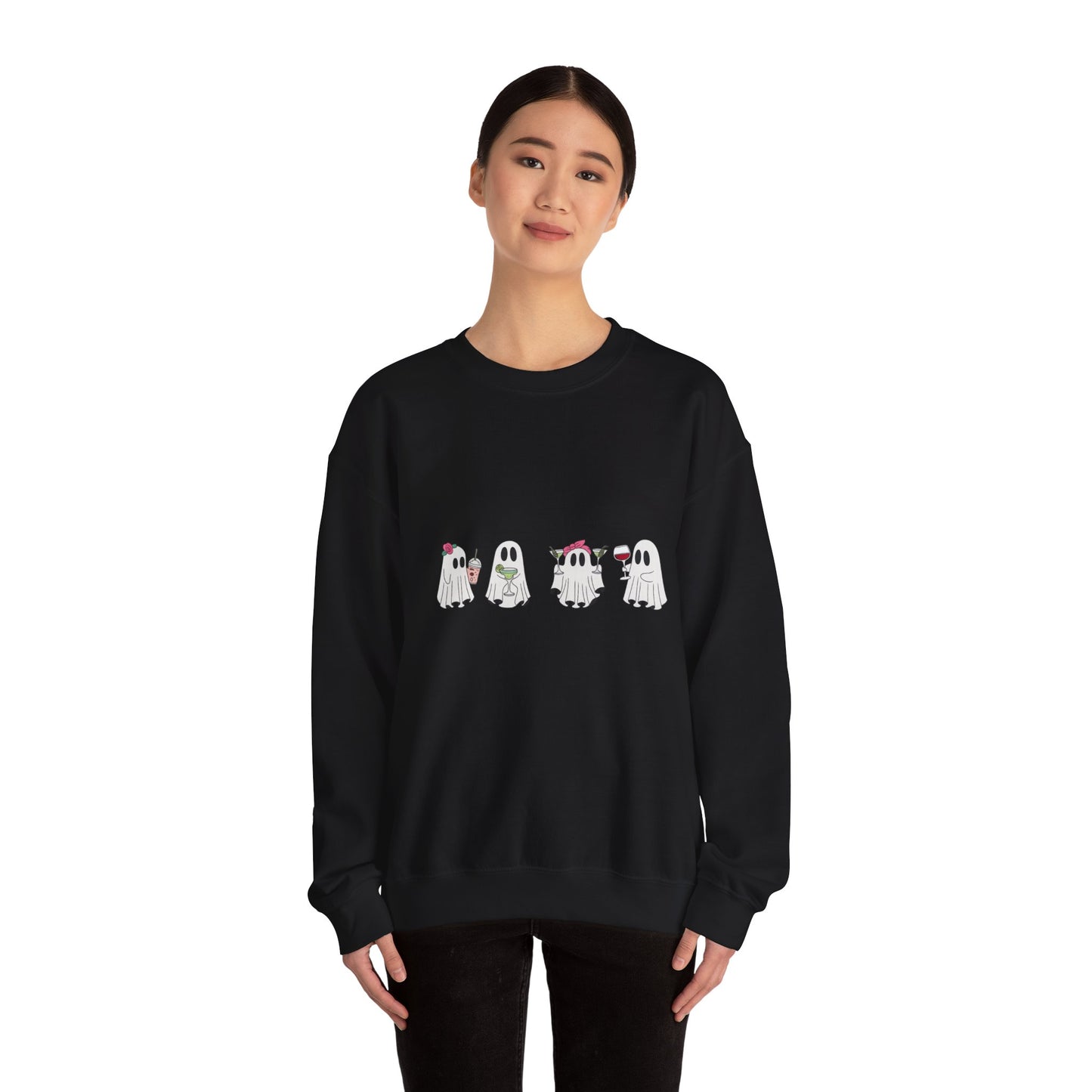 Ghostly Fun Unisex Sweatshirt - Cozy Halloween Apparel, Fall Fashion, Spooky Season Style, Gift for Ghost Lovers, Casual Comfort