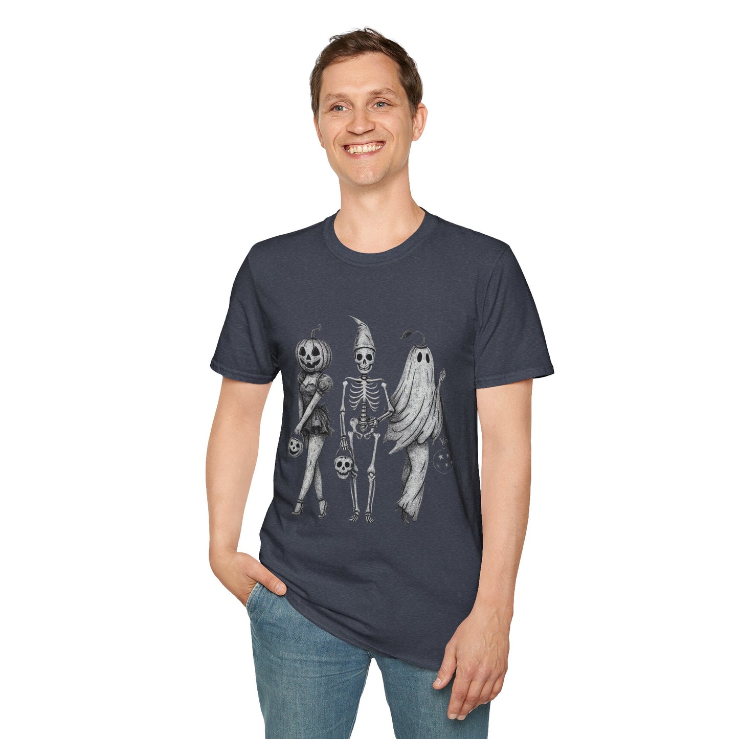 Halloween Graphic Tee, Unisex Softstyle T-Shirt, Spooky Season Shirt, Fall Fashion, Halloween Costume Top