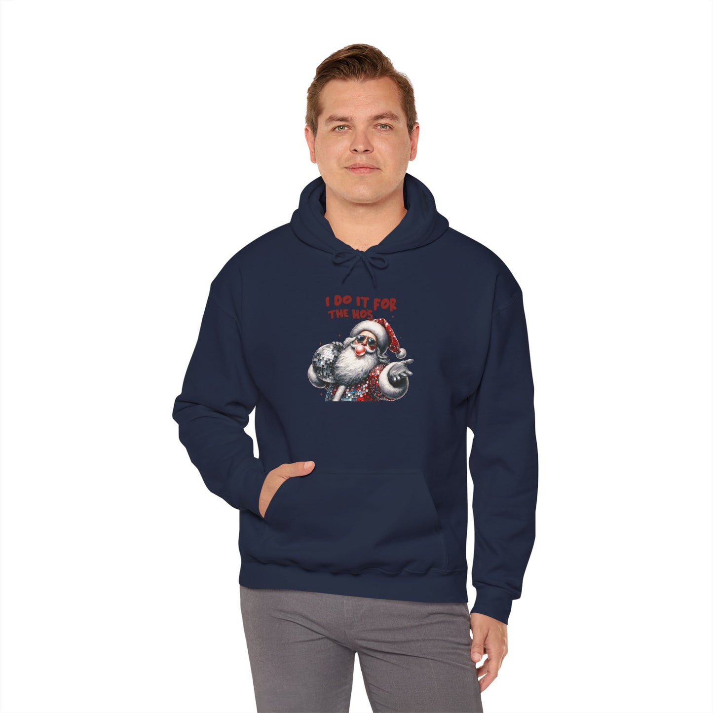 Santa Hoodie - I Do It For The 90s, Christmas Sweatshirt, Unisex Holiday Apparel, Vintage Style Gift, Cozy Winter Wear