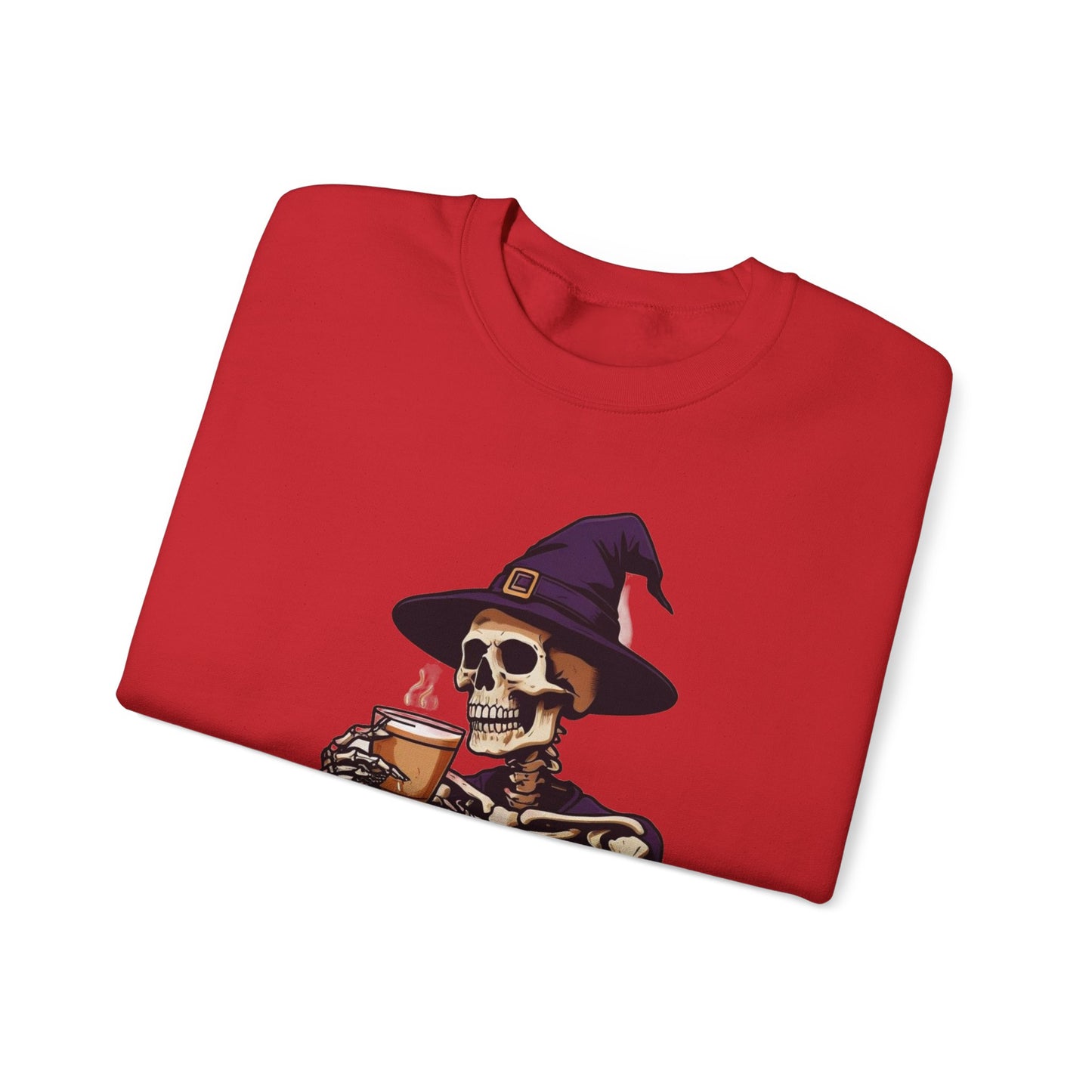 Spooky Skeleton Halloween Sweatshirt, Unisex Crewneck, Cozy Fall Fashion, Halloween Costume, Party Apparel, Ideal for Trick or Treat