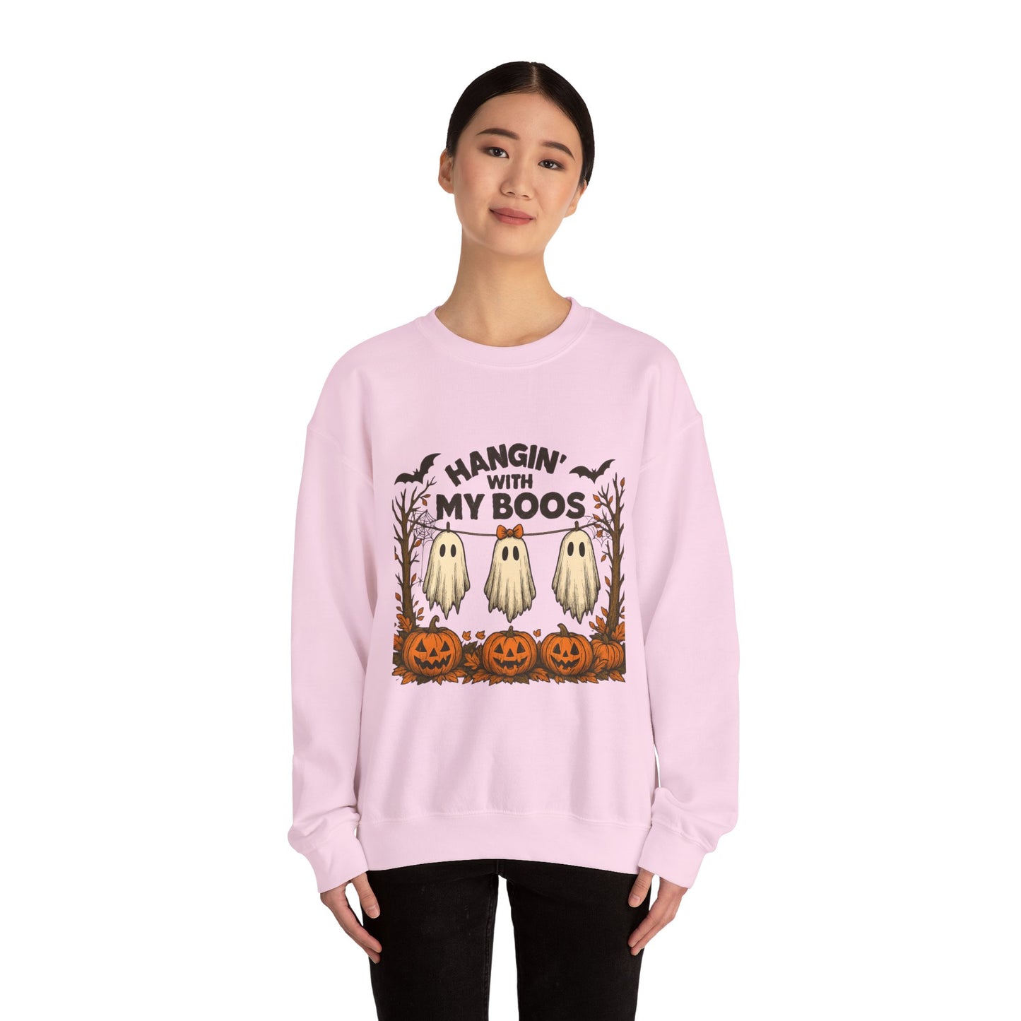 Halloween Ghost Sweatshirt, Cozy Unisex Crewneck, Fall Apparel, Halloween Costume, Spooky Season Outfit