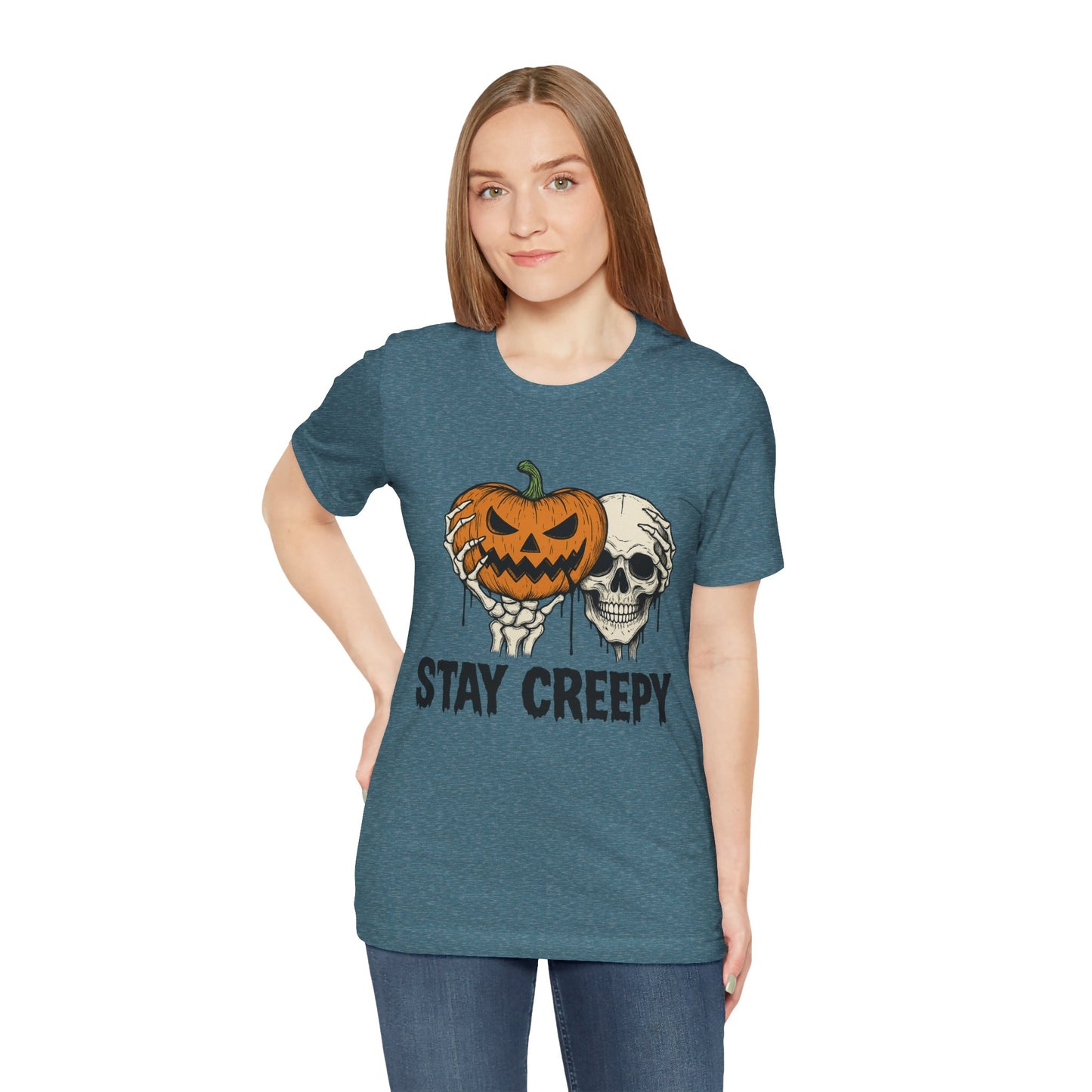 Halloween Graphic Tee - Stay Creepy Unisex Shirt, Fall Fashion, Spooky Halloween Apparel, Casual Wear, Gift for Halloween Lovers