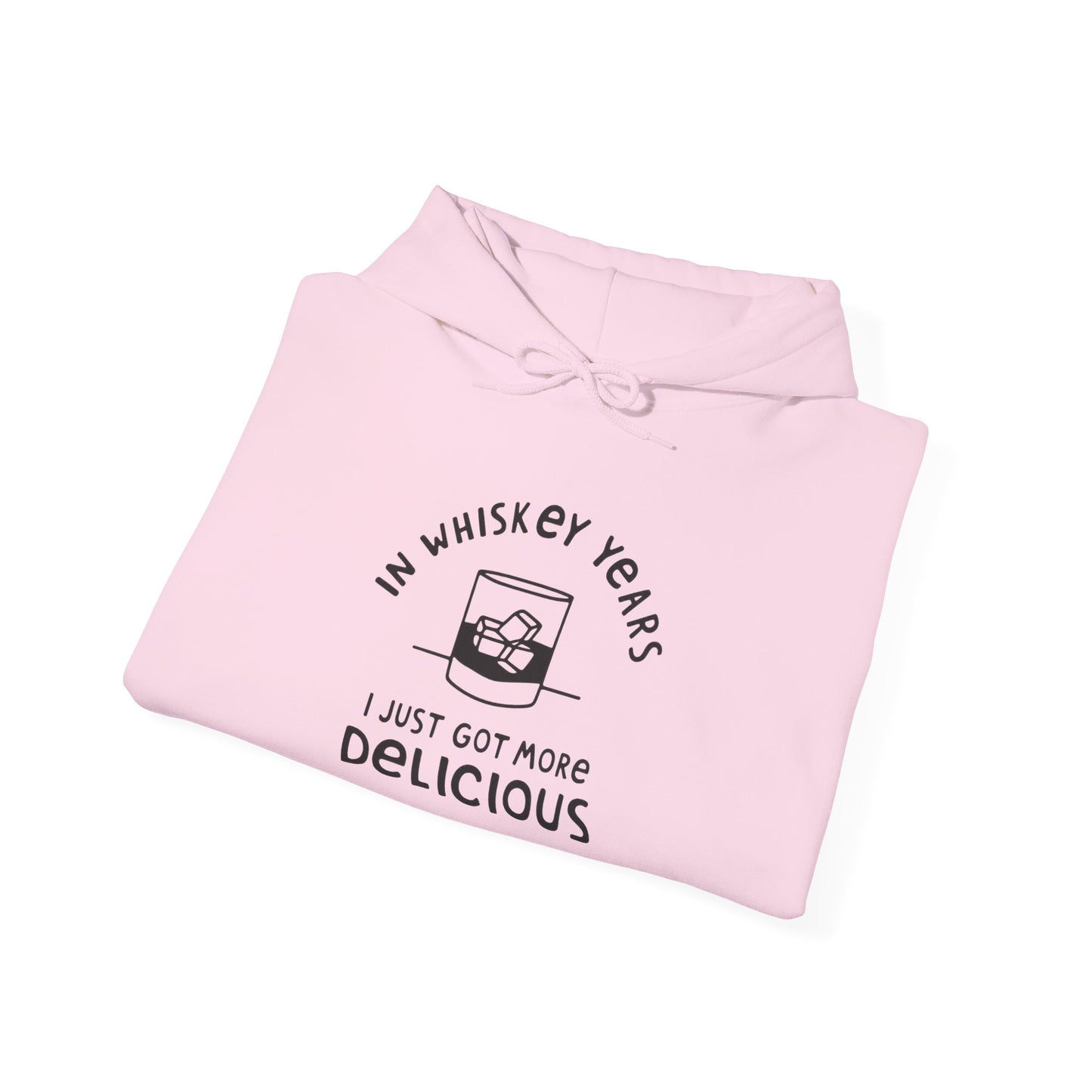 Whiskey Years Hoodie, Funny Sweatshirt for Whiskey Lovers, Perfect Gift for Birthdays, Relaxed Cozy Attire, Unisex Heavy Blend Apparel