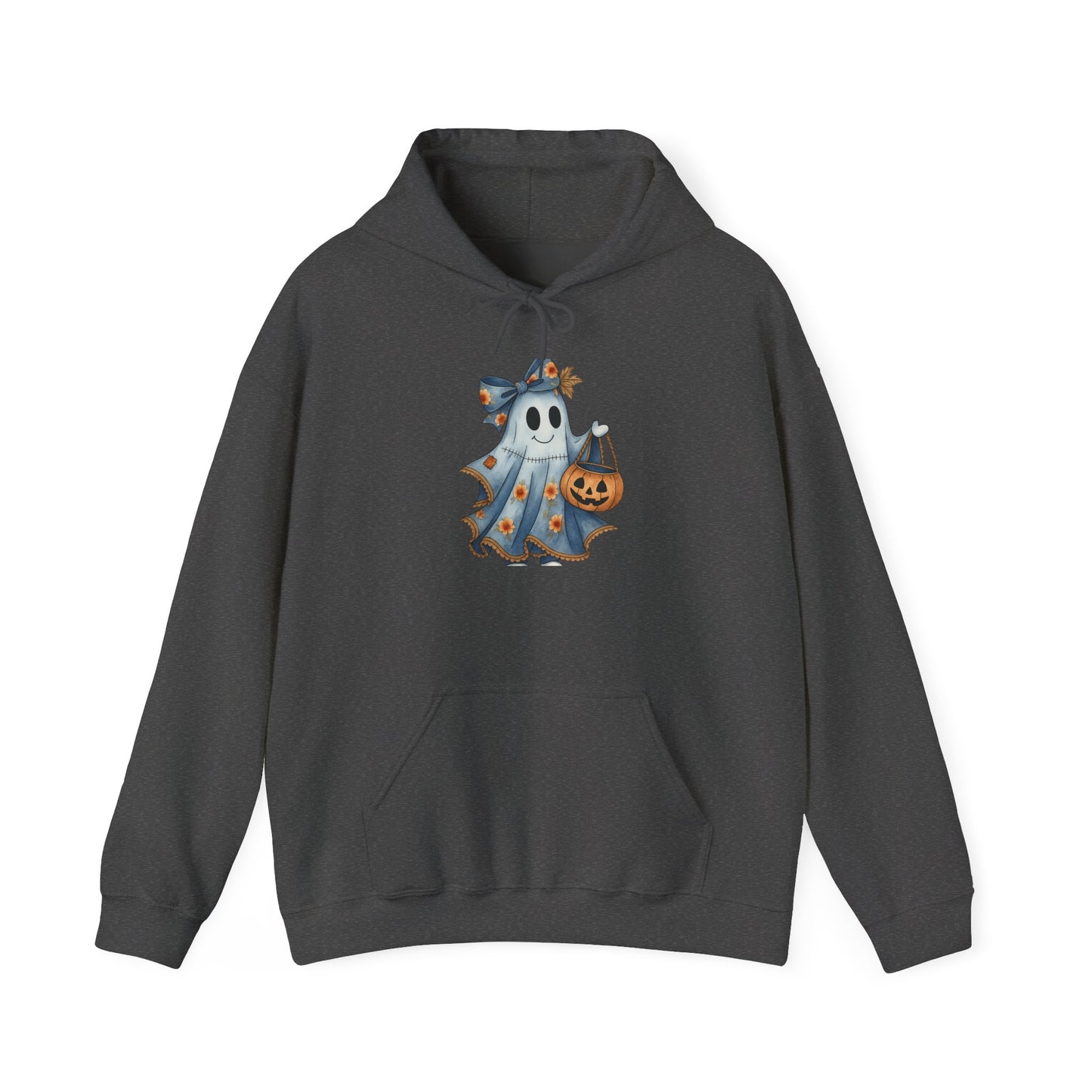 Ghostly Fun Hooded Hoodie, - Halloween Spirit, Cozy Comfort, Unisex Style, Casual Wear, Spooky Gift