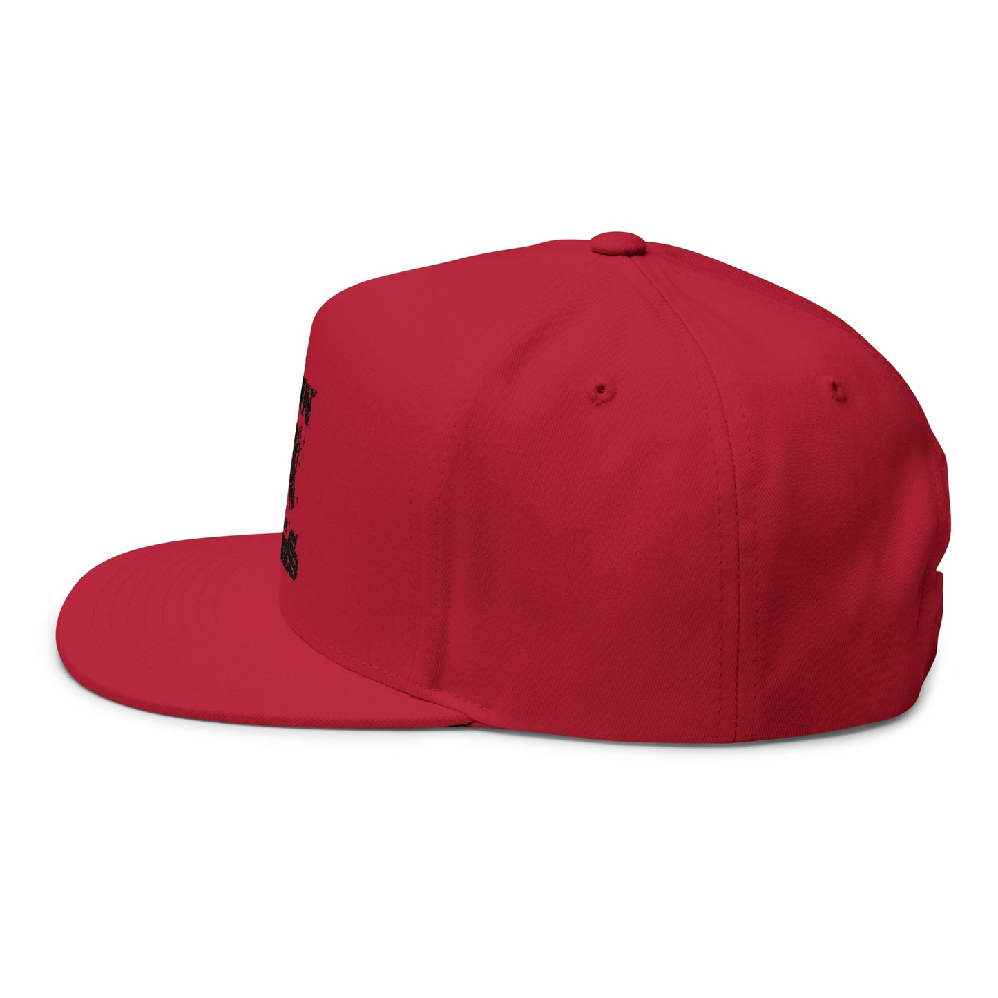 Vibin' with My Demons Flat Bill Cap, Cool Embroidered Hat, Gothic Aesthetic Accessory, Fashion Statement Hat, Great for Festivals, Gifts