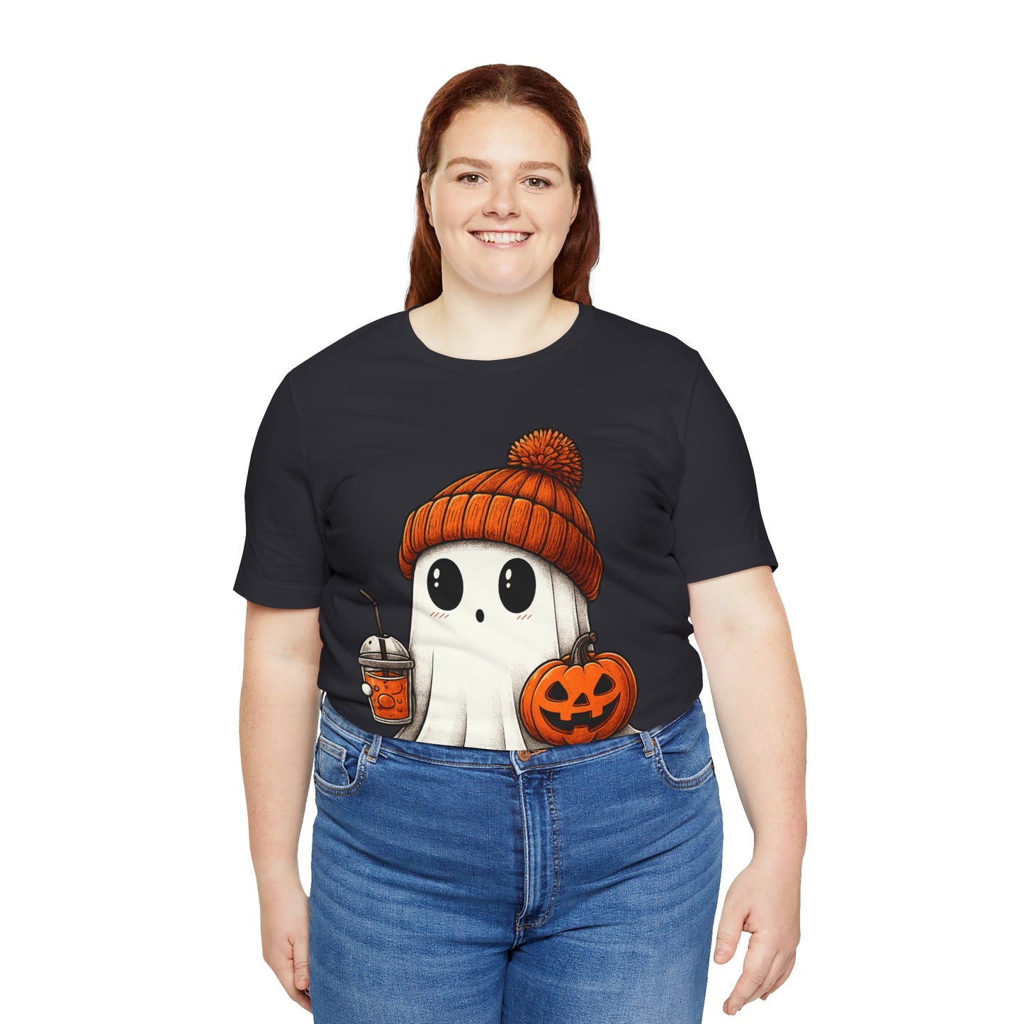 Halloween Ghost Unisex Tee, Spooky Shirt, Fall Fashion, Cute Ghost Shirt, Halloween Costume, Trick or Treat T-Shirt