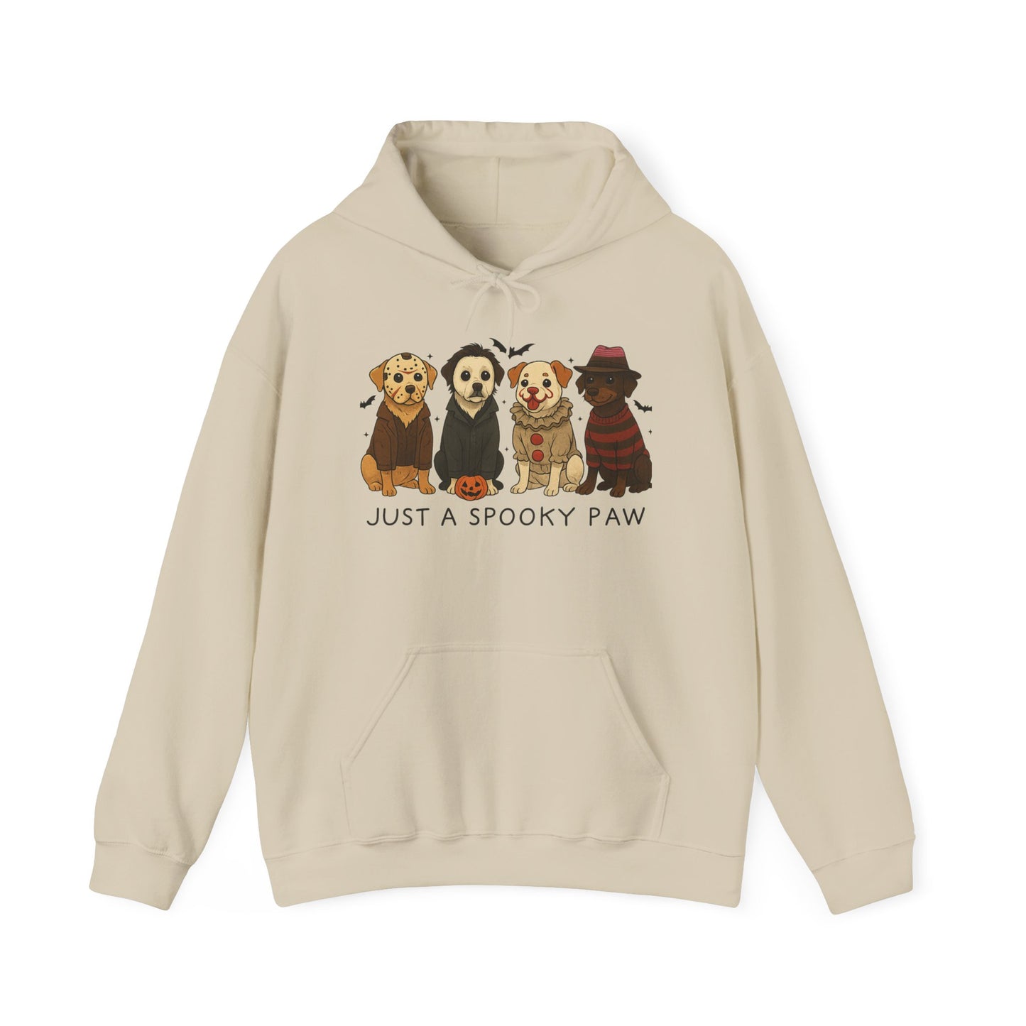 Spooky Paws Unisex Hoodie - Halloween Dog Lover Sweatshirt, Cozy Fall Apparel, Pet Themed Clothing, Gift for Dog Owners, Spooky Season Style