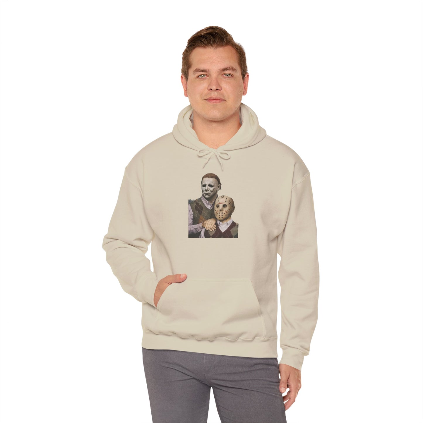 Horror Movie Duo Hoodie | Unisex Hoodie, Cozy Gift for Horror Fans, Halloween Outfit, Movie Night Apparel, Retro Aesthetic