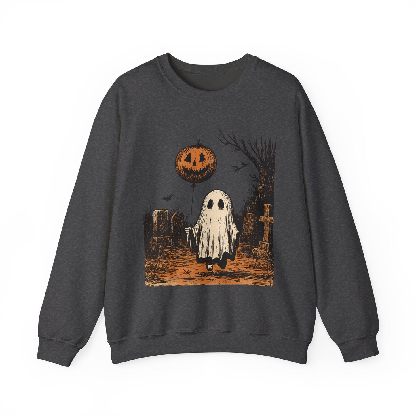 Halloween Ghost Crewneck Sweatshirt - Fall Fashion, Cozy Sweater, Spooky Style, Halloween Decor, Unique Gift