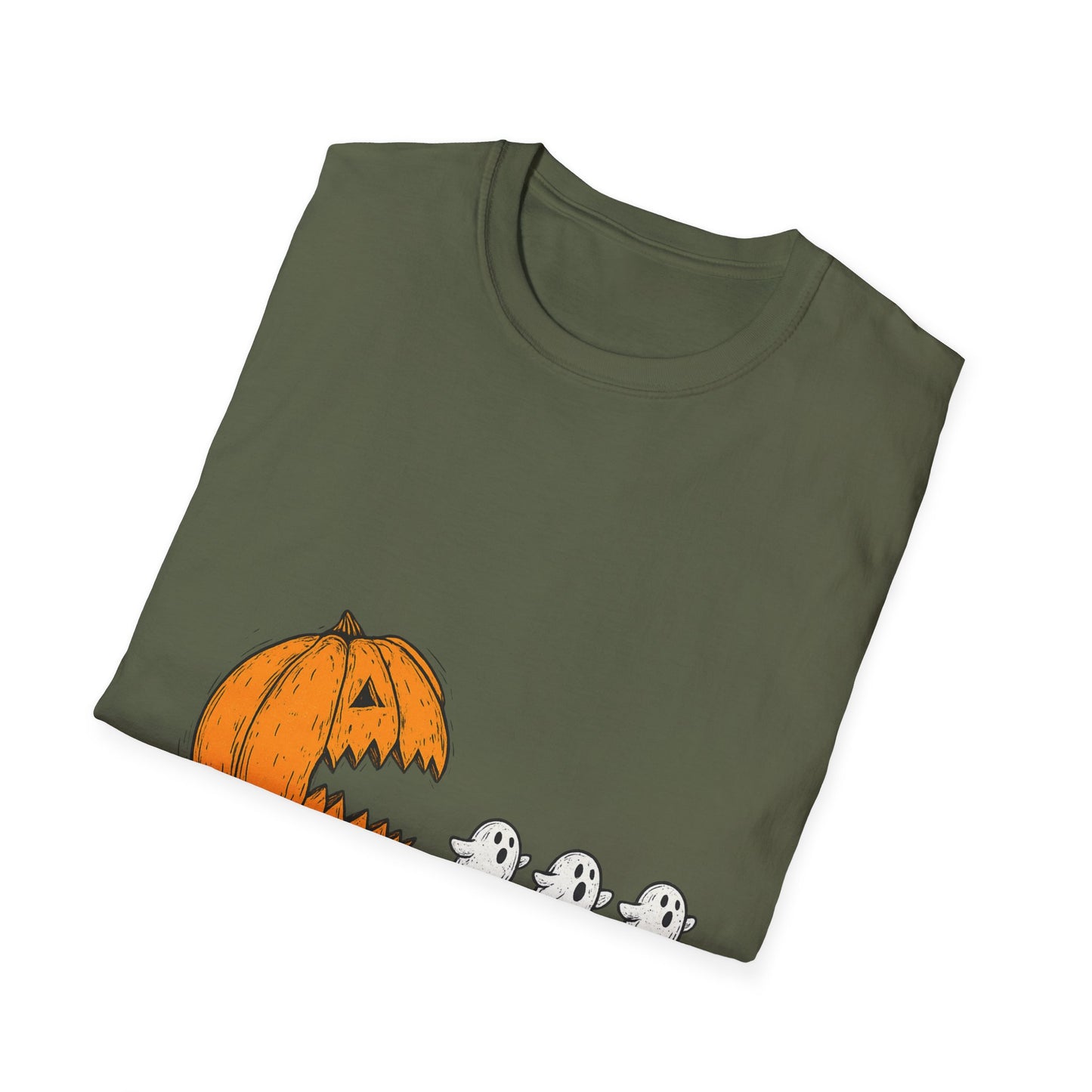 Halloween Ghost Pumpkin T-Shirt, Unisex Tee, Cute Halloween Shirt, Trick or Treat Apparel, Spooky Season Outfit