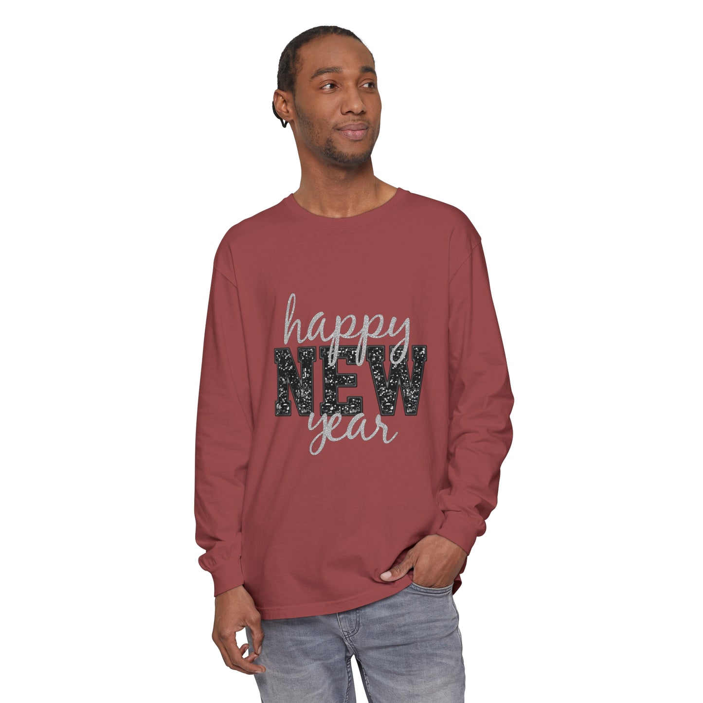 New Year Unisex Garment-dyed Long Sleeve T-Shirt