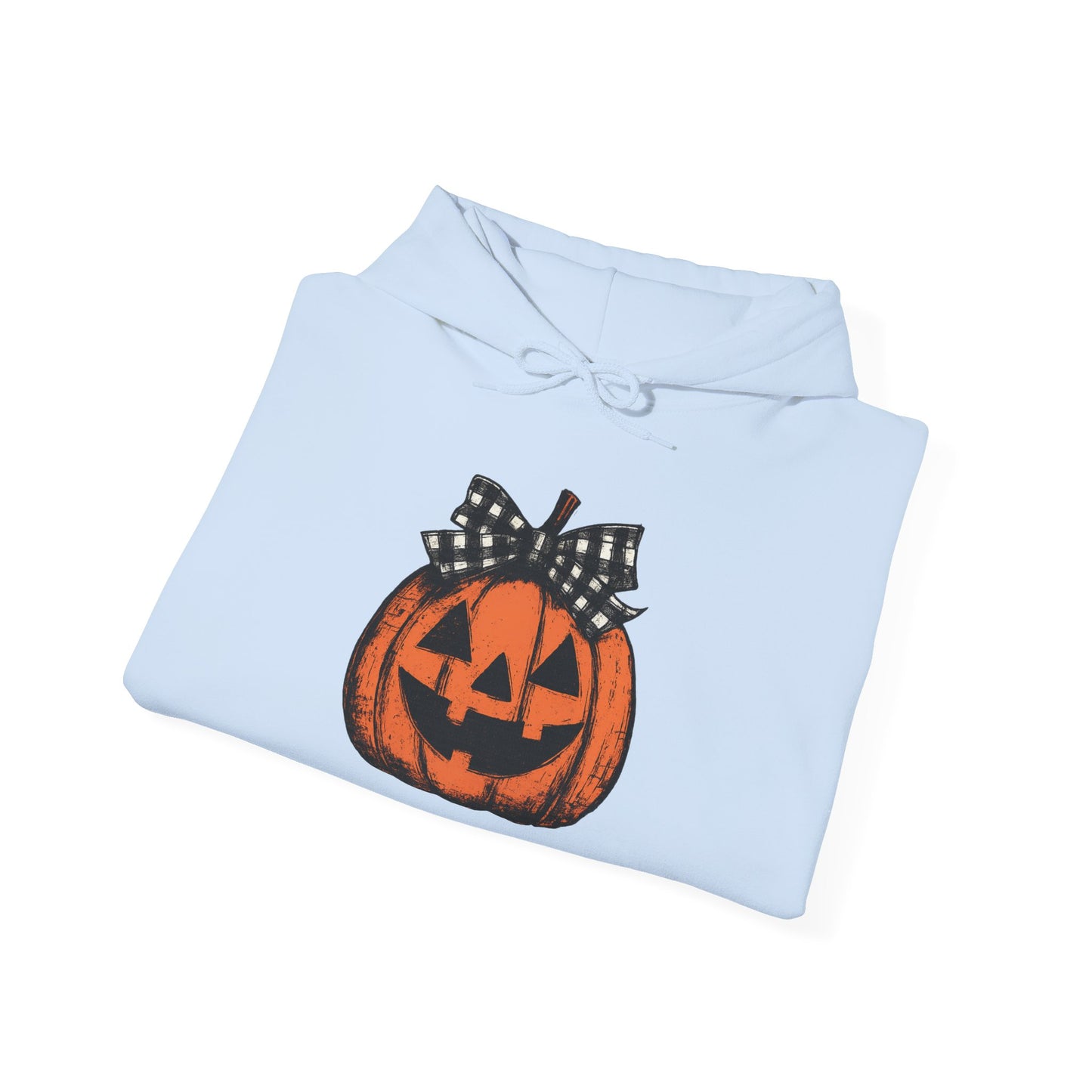 Halloween Pumpkin Hoodie with Bow, Cozy Fall Hoodie, Unisex Hoodie, Autumn Fashion, Halloween Costume, Pumpkin Spice