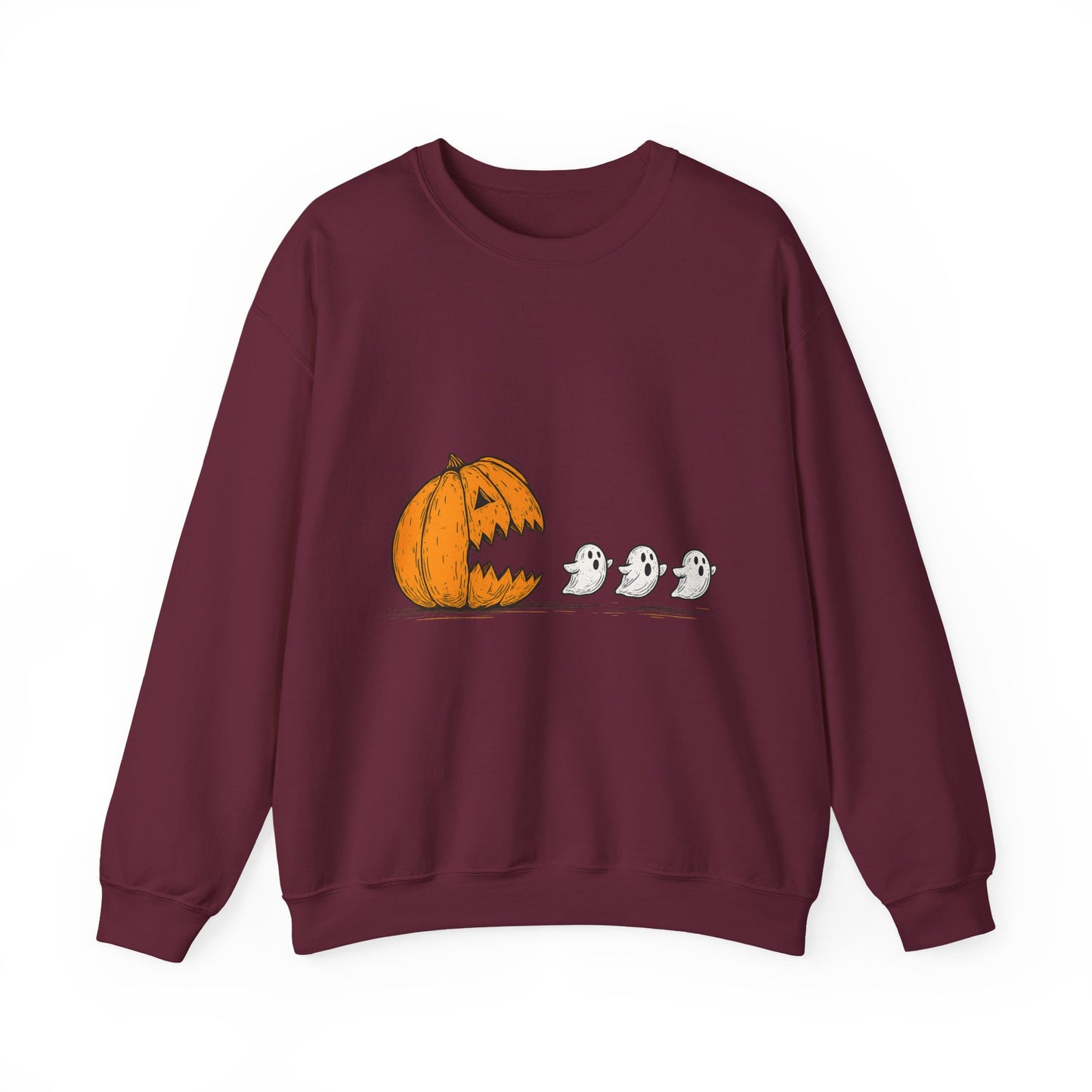 Spooky Pumpkin Ghosts Sweatshirt | Cozy Halloween Crewneck, Fall Fashion, Unisex Gift, Harvest Party Wear, Cute Autumn Outfit