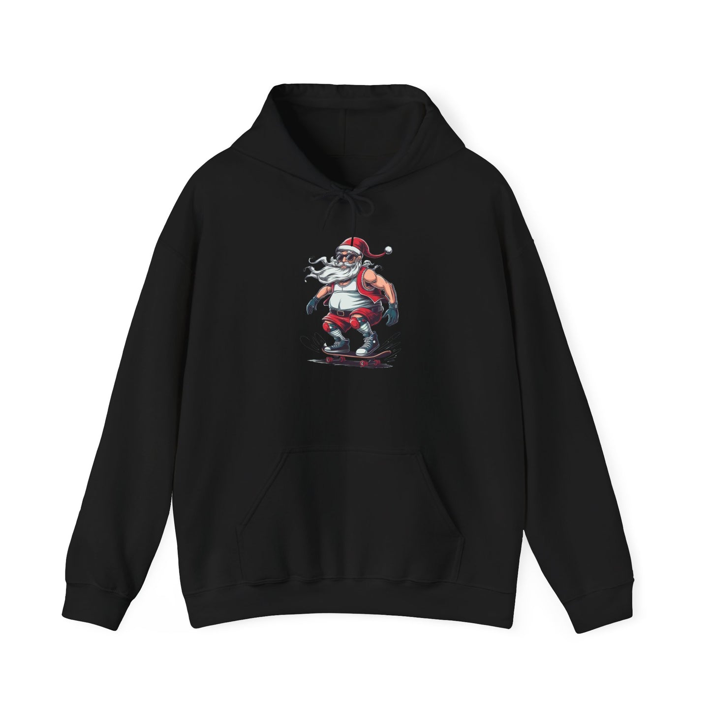 Santa Skateboarding Unisex Heavy Blend Hoodie, Christmas Sweatshirt, Holiday Gift, Cozy Winter Apparel, Fun Santa Design