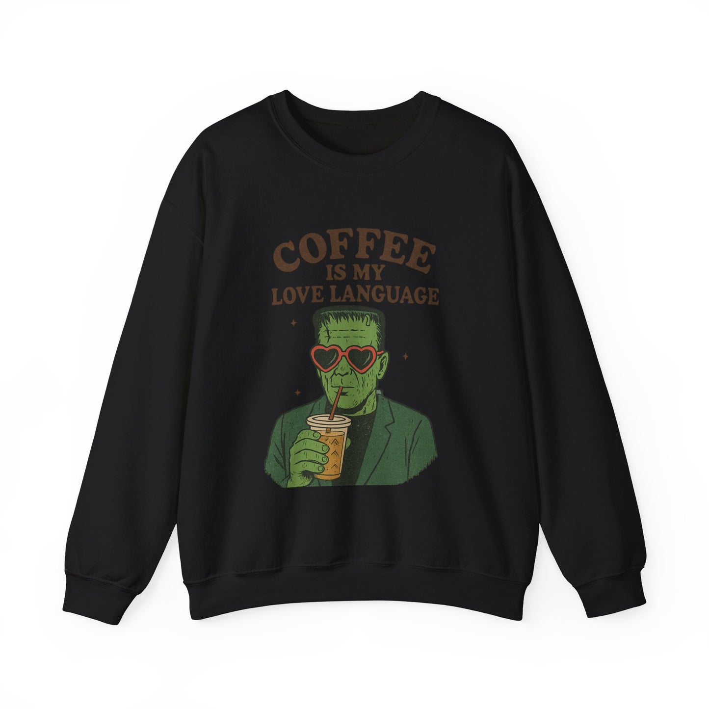 Coffee Lover's Unisex Crewneck Sweatshirt, Gift for Coffee Enthusiasts, Funny Sweatshirt, Halloween Apparel, Cozy Casual Wear