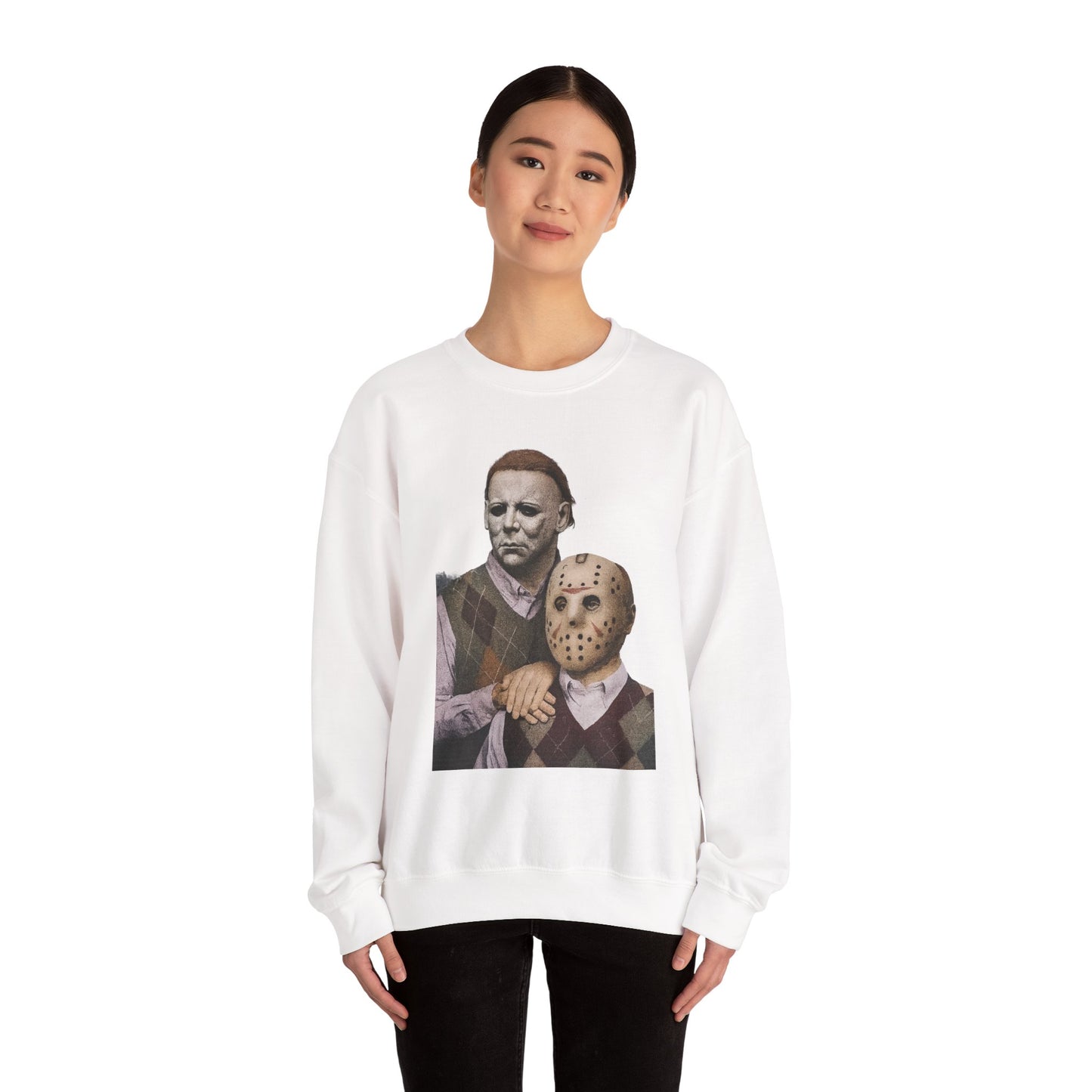 Horror Movie Sweatshirt: Scary Crewneck for Halloween, Cosplay, Horror Fans, Unisex Gift, Cozy Pullover