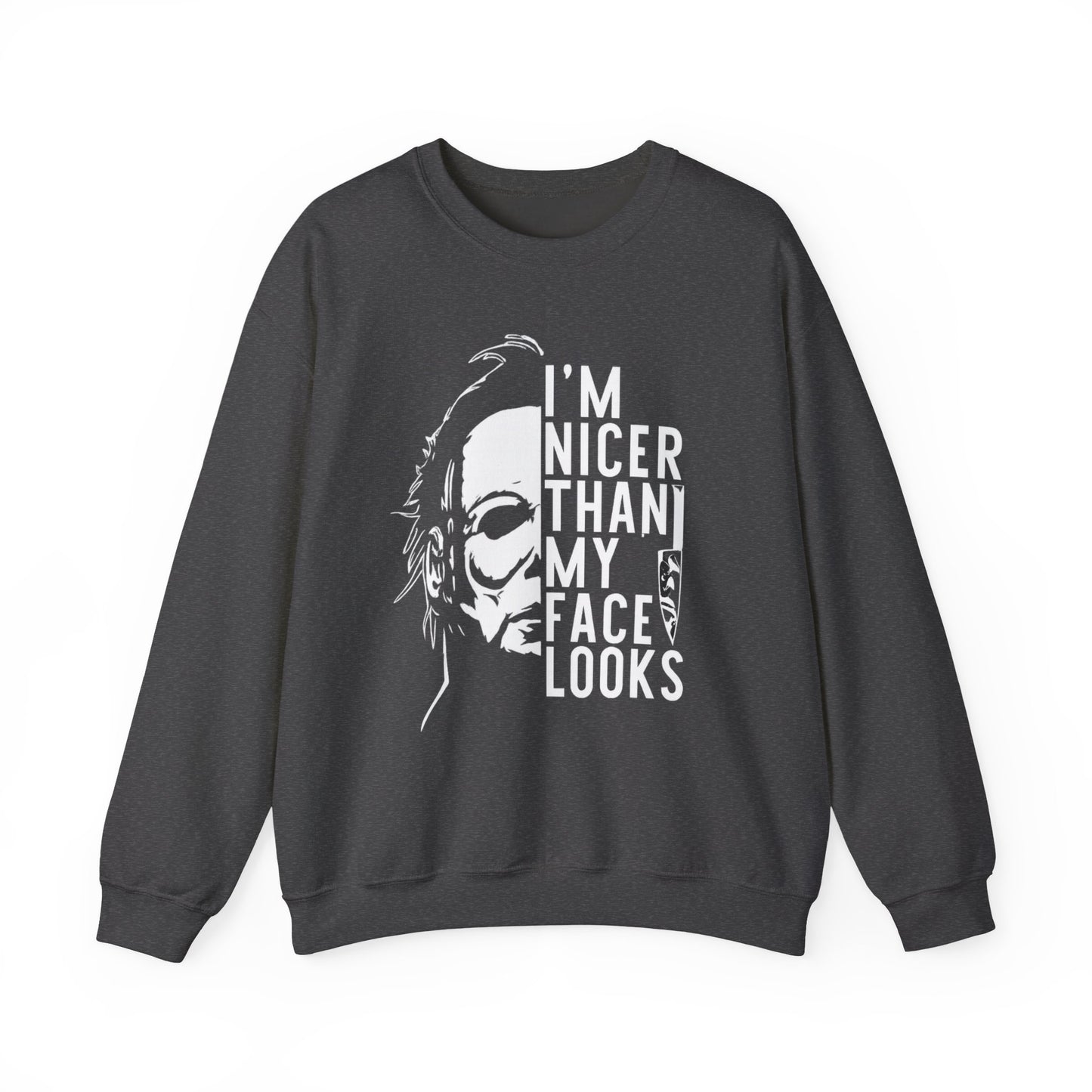 Unisex Halloween Humor Crewneck Sweatshirt, Funny Sweatshirt, Gift for Horror Fans, Halloween Apparel, Spooky Vibes, Comfortable Layering
