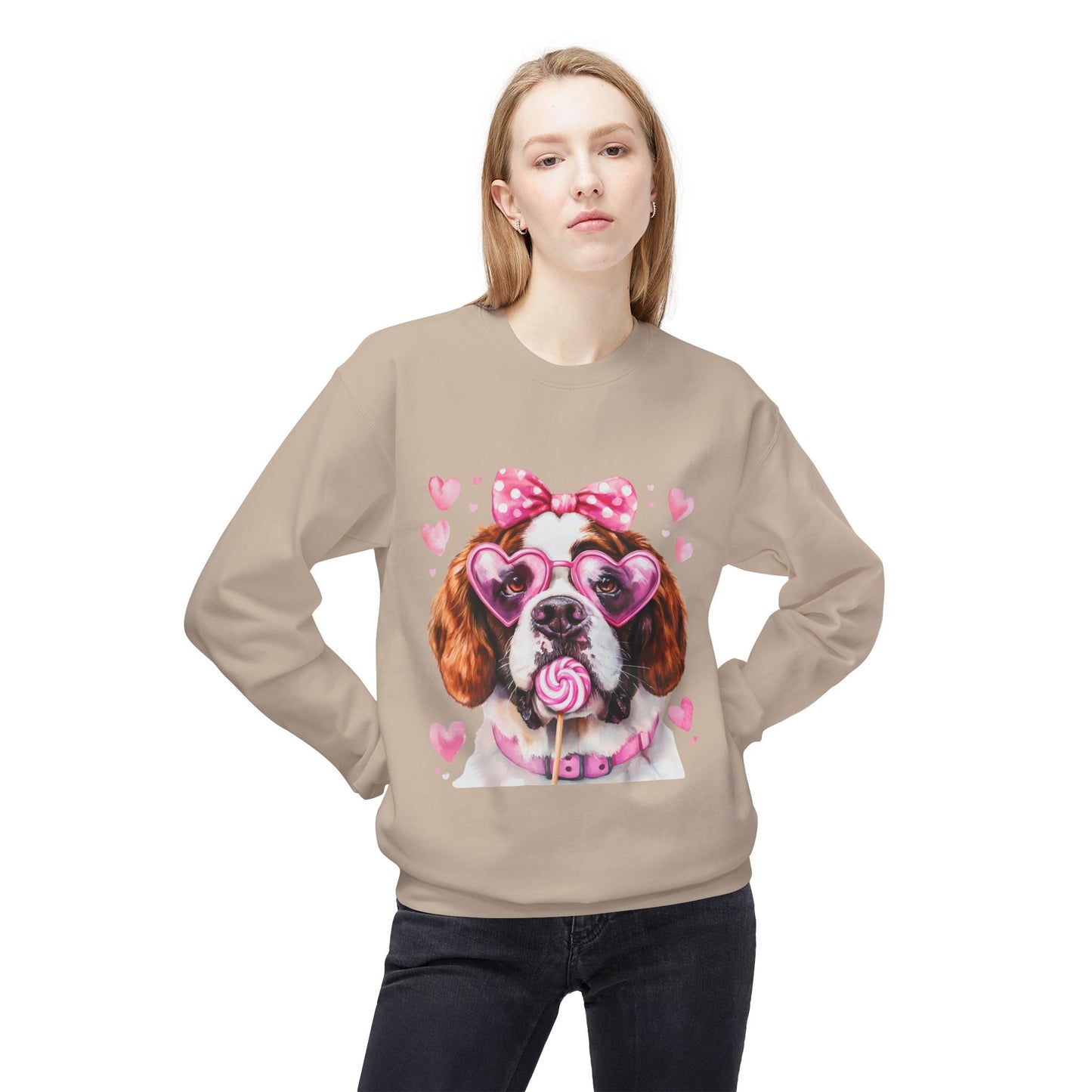 Valentines Unisex Midweight Softstyle Fleece Crewneck Sweatshirt