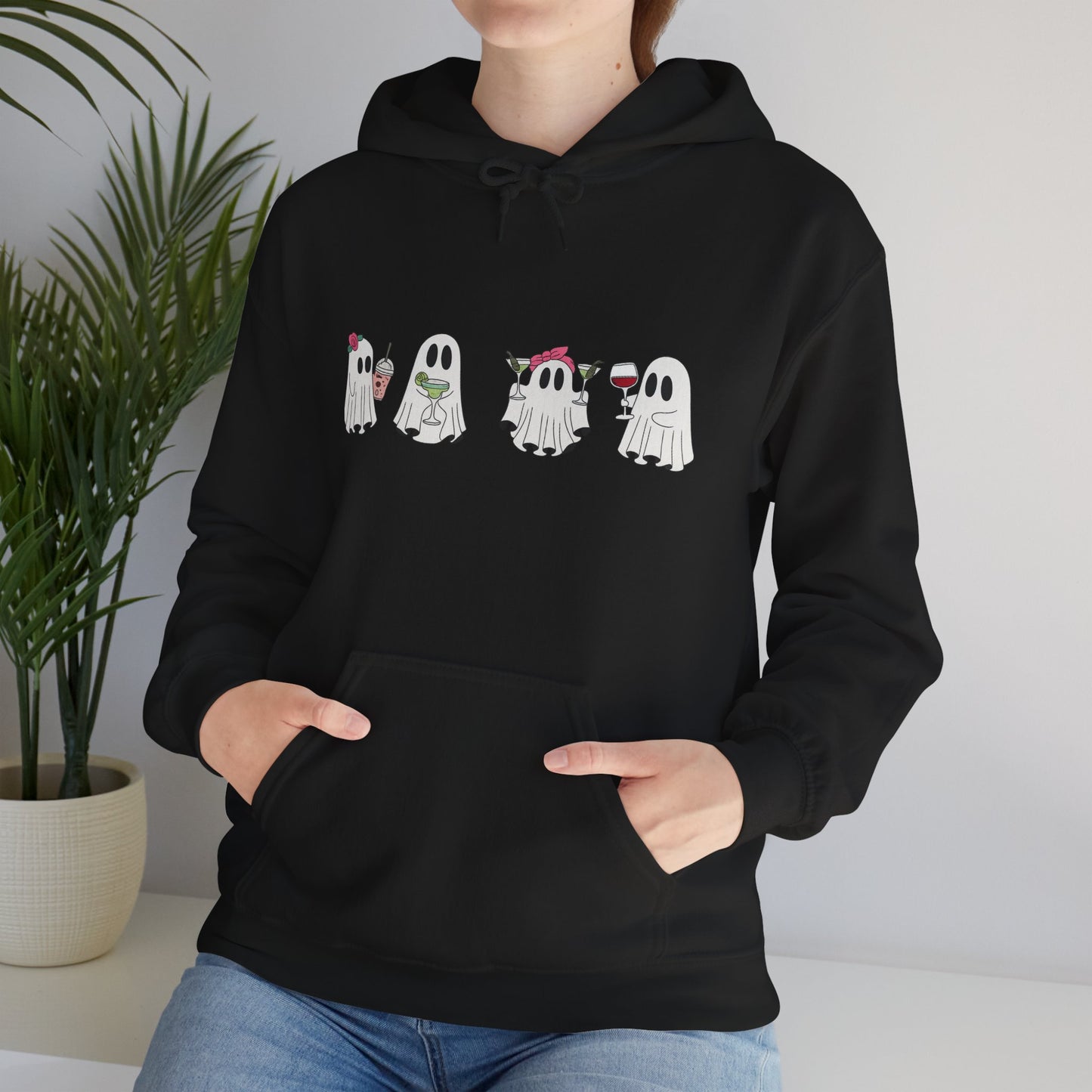 Cute Ghosts Unisex Hoodie - Cozy Halloween Hoodie, Fall Apparel, Gift for Ghost Lovers, Casual Wear, Spooky Season