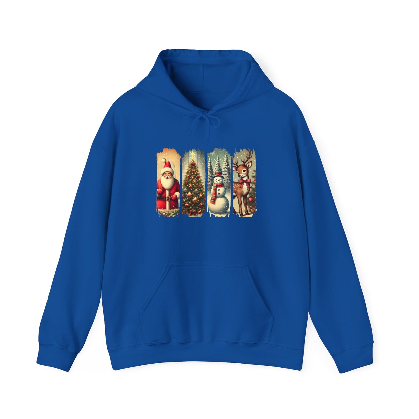 Cozy Christmas Sweatshirt with Vintage Holiday Designs, Unisex Hoodie for Winter, Christmas Gift, Holiday Wear, Festive Apparel