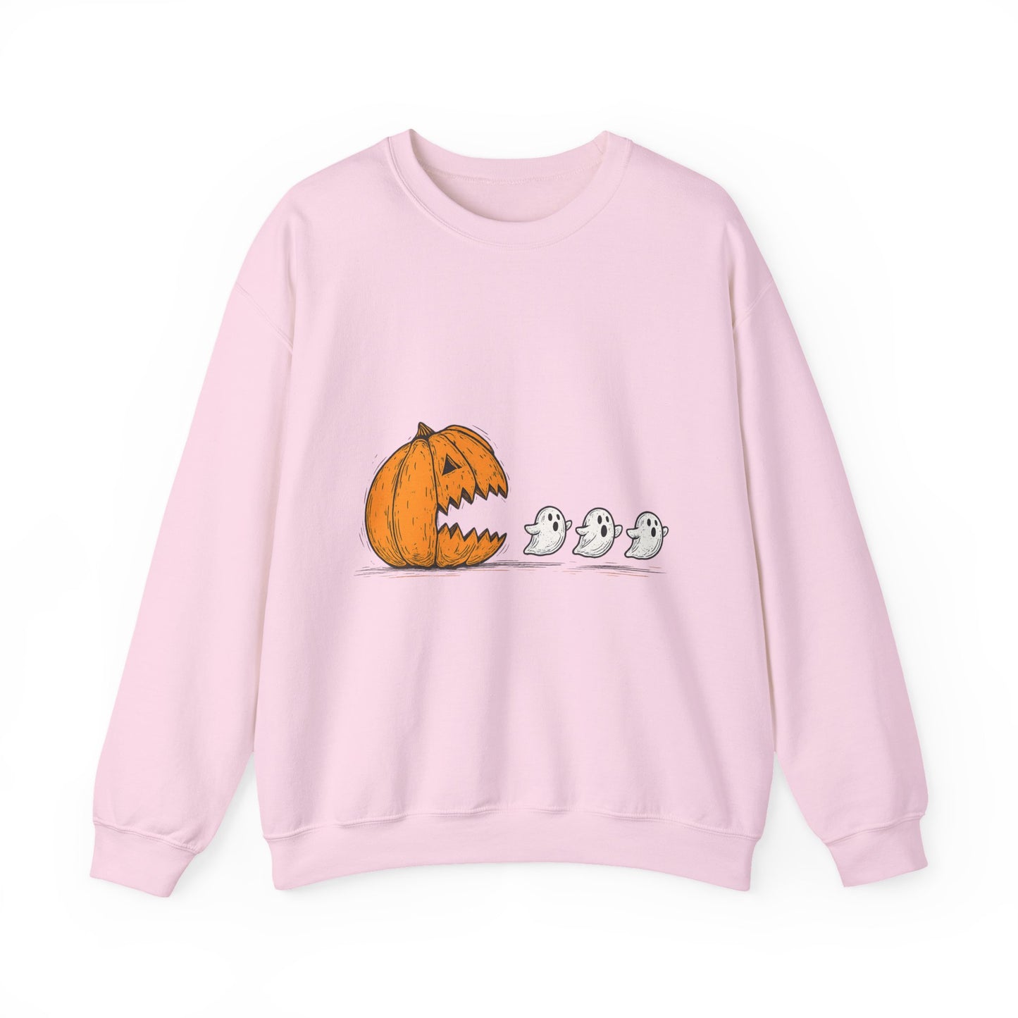 Spooky Pumpkin Ghosts Sweatshirt | Cozy Halloween Crewneck, Fall Fashion, Unisex Gift, Harvest Party Wear, Cute Autumn Outfit
