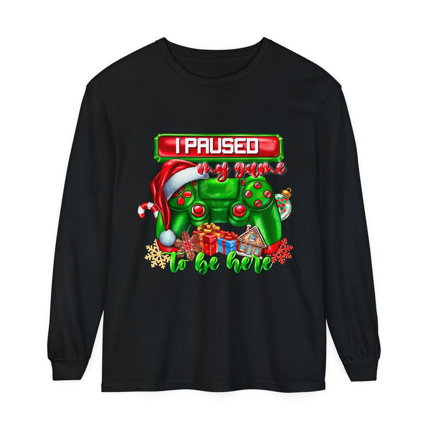 Christmas Unisex Garment-dyed Long Sleeve T-Shirt