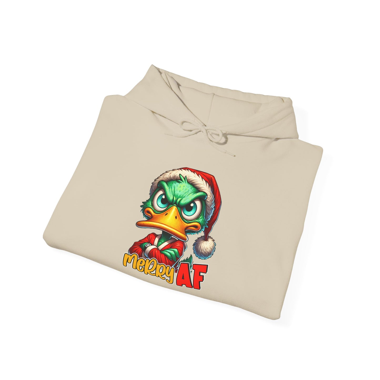 Festive Grinch Hoodie | Merry AF Gift for Christmas, Unisex Sweatshirt, Holiday Apparel, Cozy Sweatshirt, Grinch Lovers