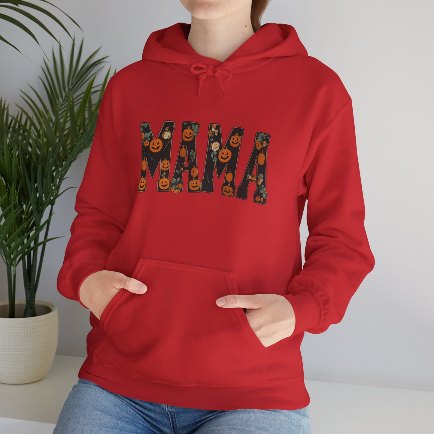Mama Pumpkin Hooded Hoodie | Cozy Fall Apparel, Perfect for Gift Giving, Halloween, Family Gatherings, Autumn Fashion