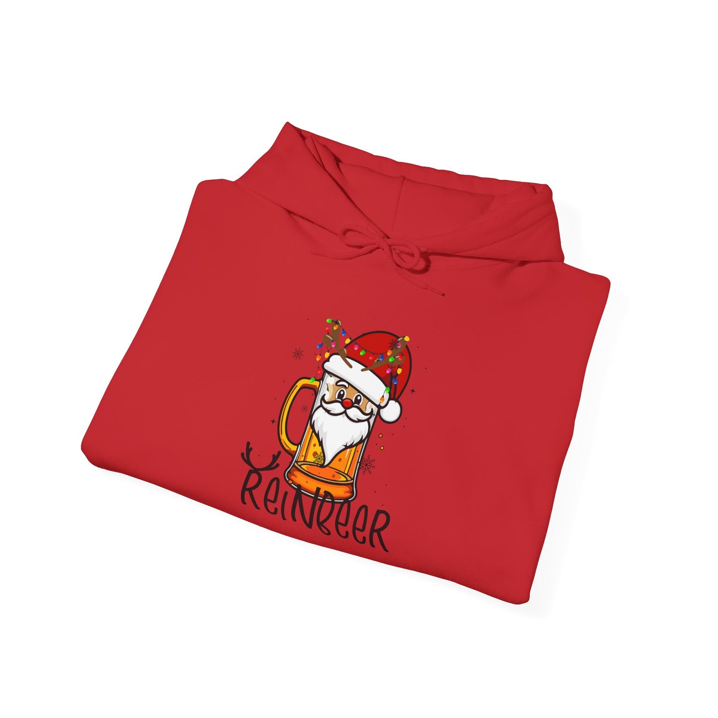 Festive Reindeer Hoodie, Christmas Hoodie, Cozy Holiday Gift, Ugly Hoodie Party, Winter Vibes Apparel