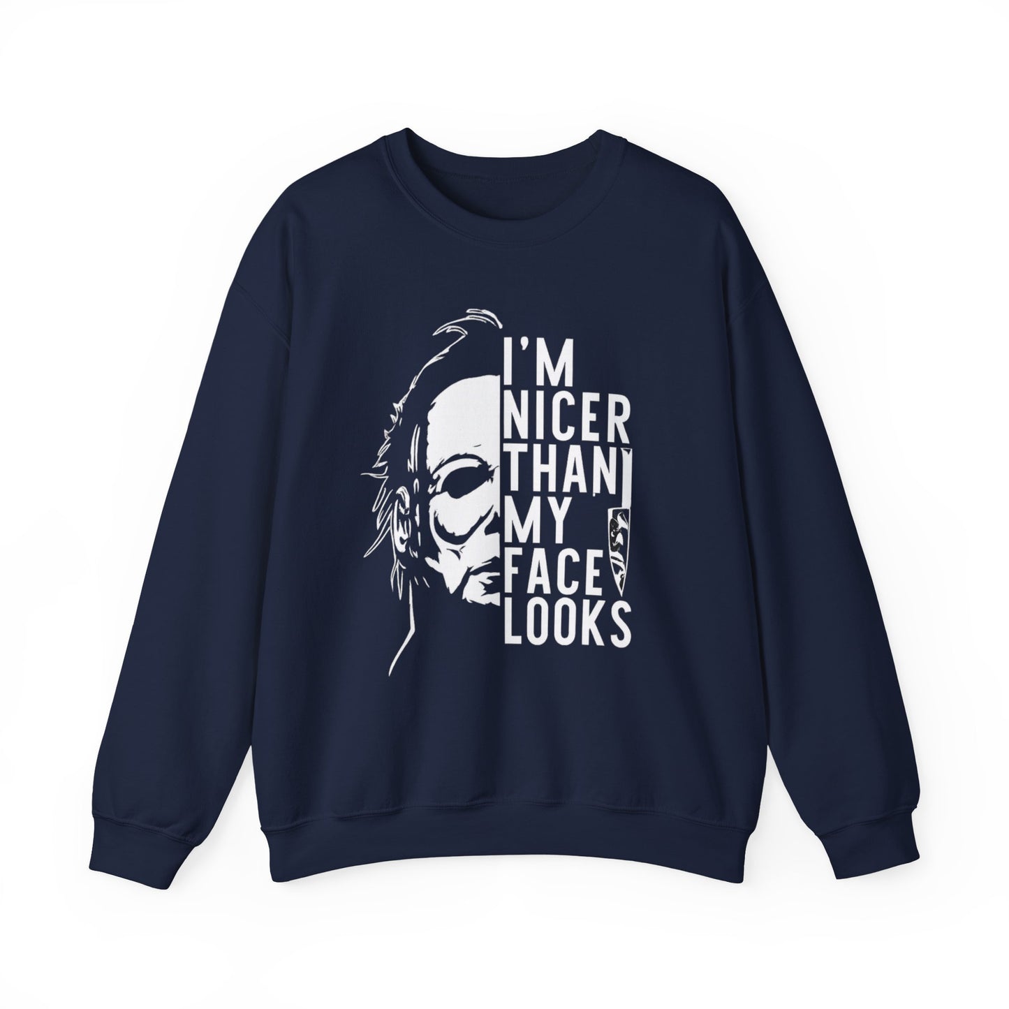 Unisex Halloween Humor Crewneck Sweatshirt, Funny Sweatshirt, Gift for Horror Fans, Halloween Apparel, Spooky Vibes, Comfortable Layering