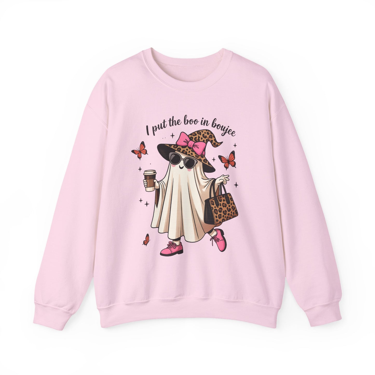 Chic Ghost Crewneck Sweatshirt | Halloween Cozy Apparel, Casual Outfit, Trendy Gift, Fall Fashion