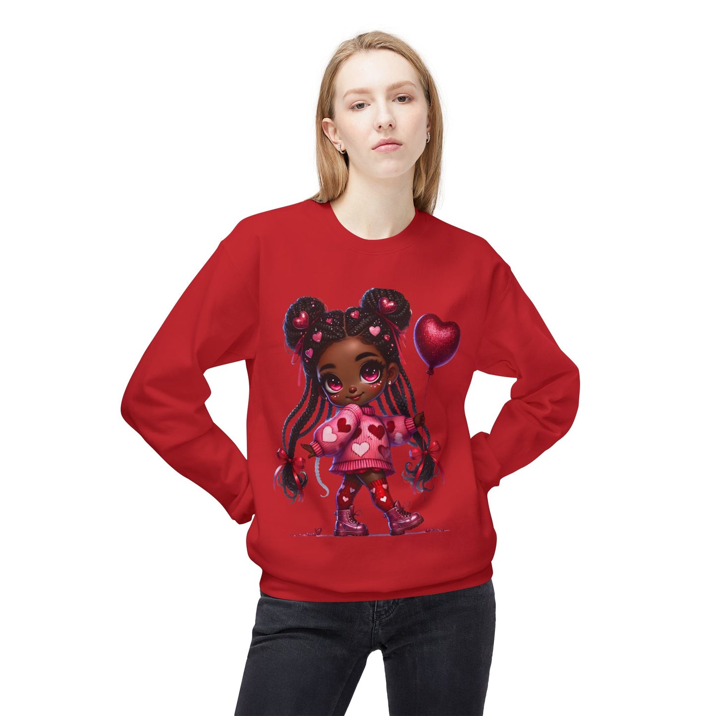 Valentines Unisex Midweight Softstyle Fleece Crewneck Sweatshirt