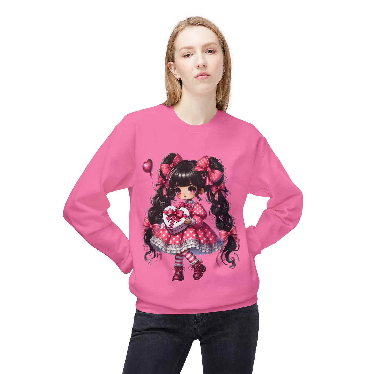 Valentines Unisex Midweight Softstyle Fleece Crewneck Sweatshirt