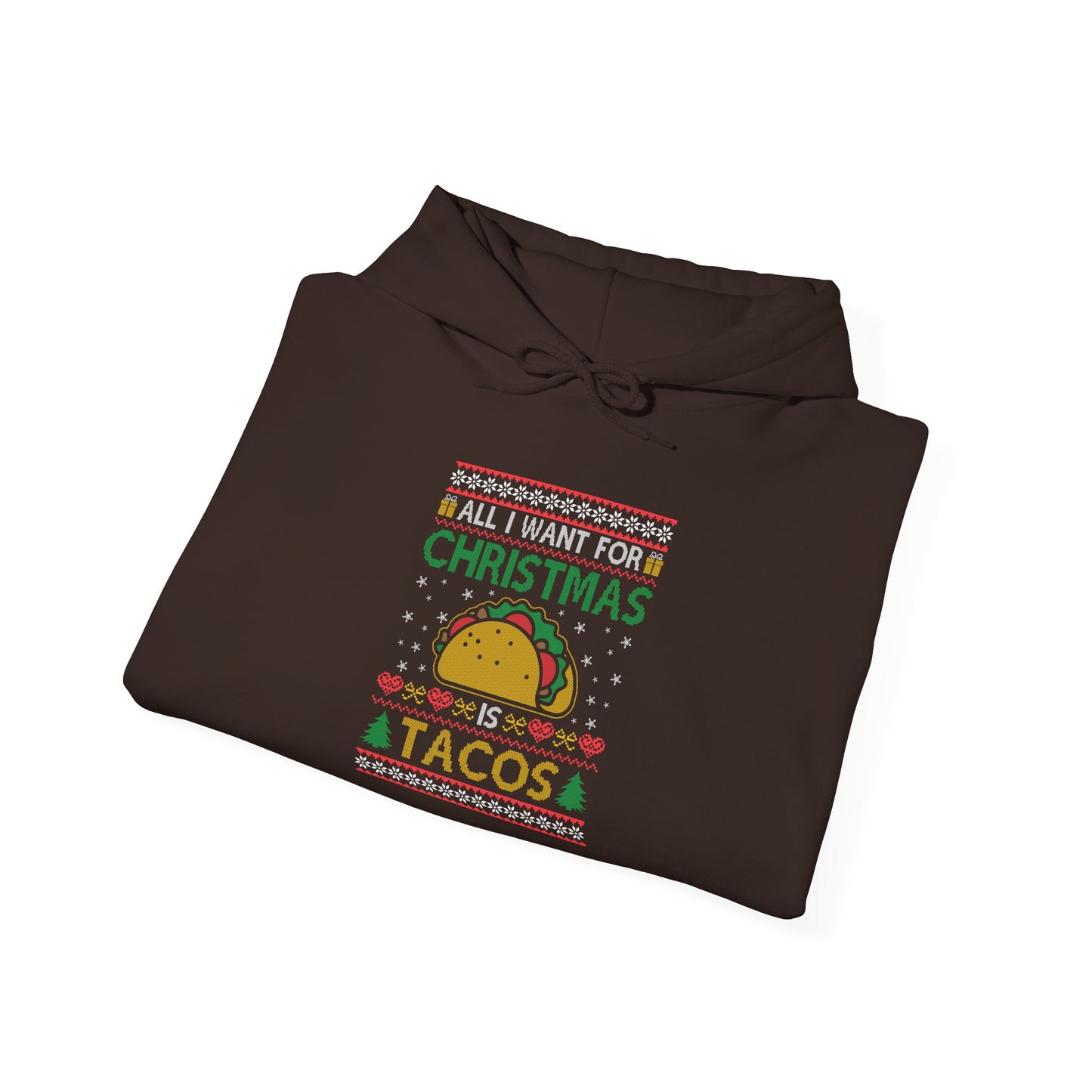 Christmas Tacos Sweatshirt, Holiday Hoodie, Funny Gift for Taco Lovers, Unisex Sweatshirt, Festive Apparel for Winter