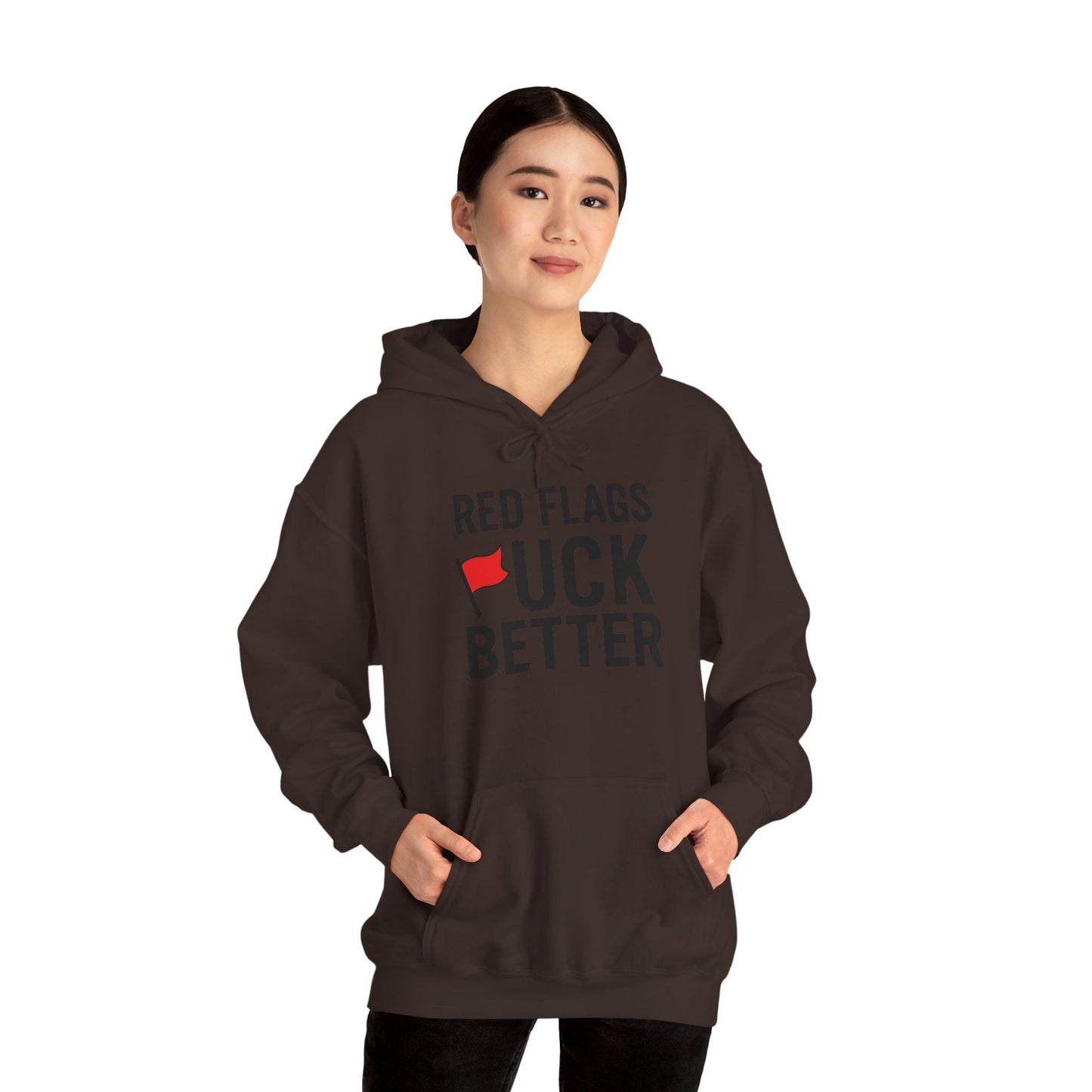 Red Flags Hoodie - Unisex Heavy Blend Hoodie for Casual Wear, Gift for Friends, Streetwear Style, Funny Hoodie, Soft and Cozy
