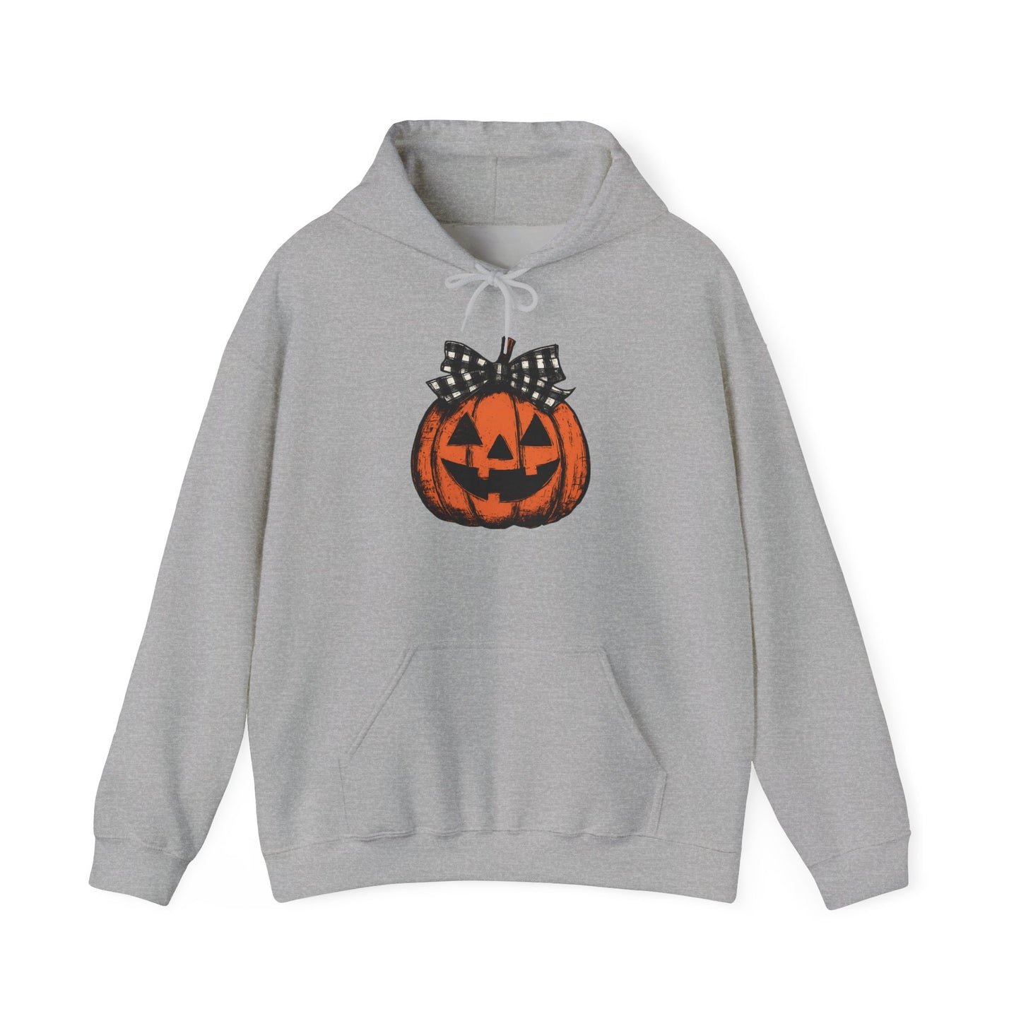 Halloween Pumpkin Hoodie with Bow, Cozy Fall Hoodie, Unisex Hoodie, Autumn Fashion, Halloween Costume, Pumpkin Spice