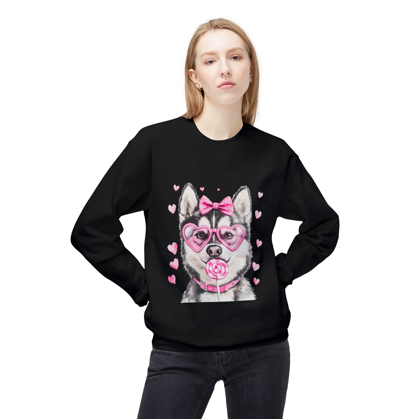 Valentines Unisex Midweight Soft style Fleece Crewneck Sweatshirt