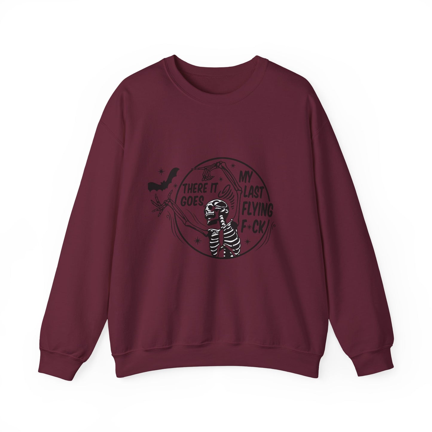 Sassy Skeleton Graphic Sweatshirt, Funny Crewneck, Unisex Humor Apparel, Perfect for Halloween, Unique Gift for Friends, Casual Wear