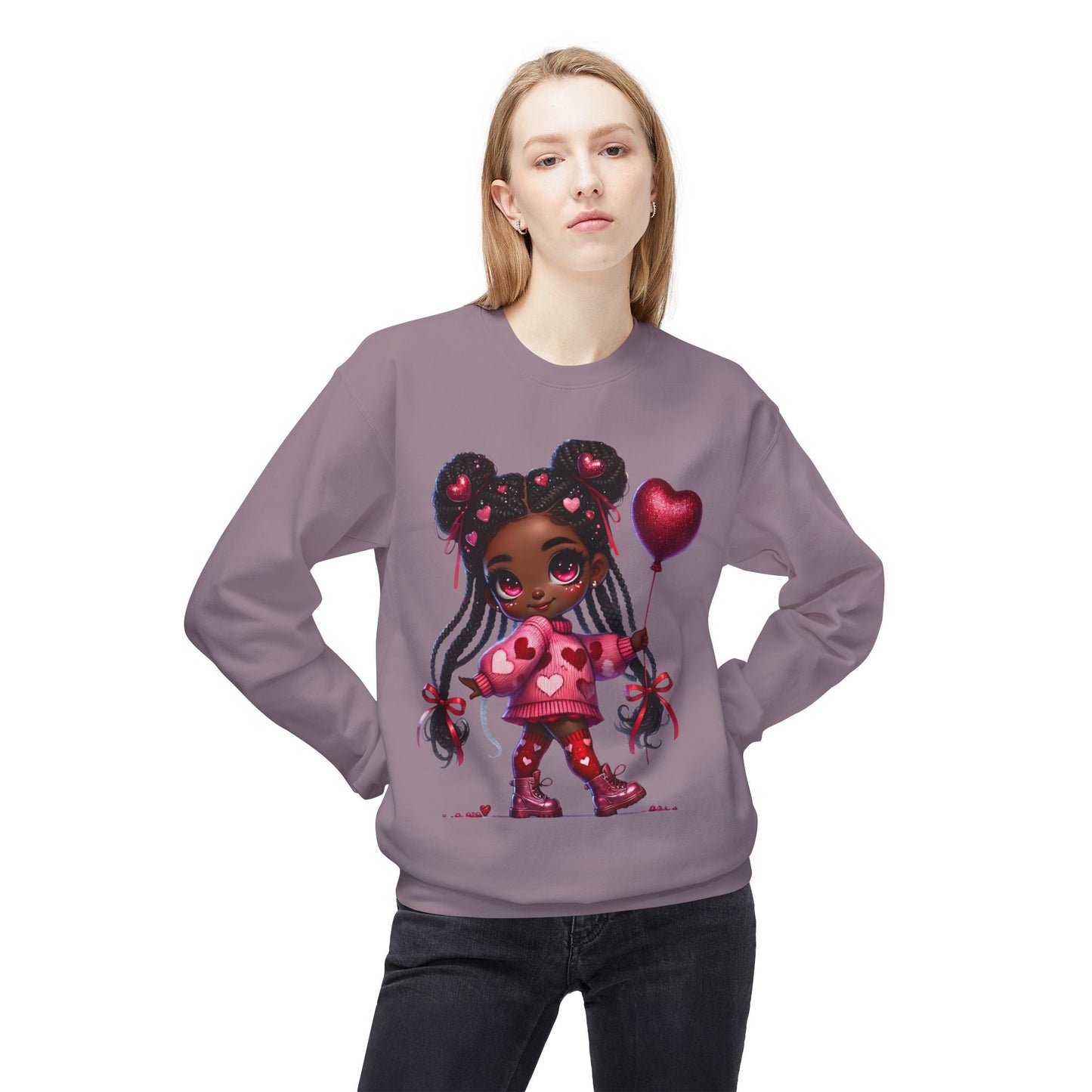 Valentines Unisex Midweight Softstyle Fleece Crewneck Sweatshirt