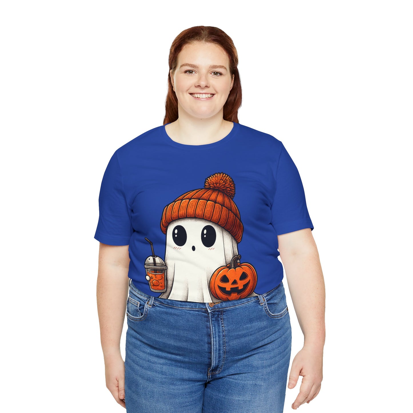 Halloween Ghost Unisex Tee, Spooky Shirt, Fall Fashion, Cute Ghost Shirt, Halloween Costume, Trick or Treat T-Shirt