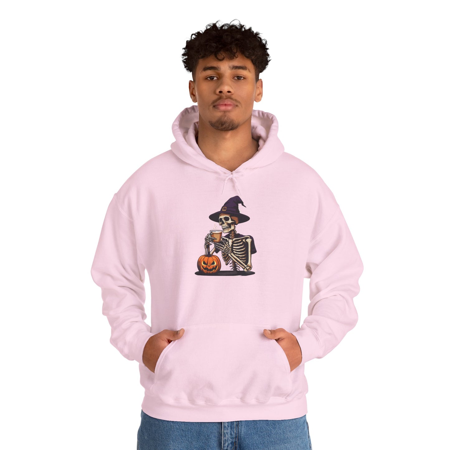 Halloween Skeleton Hoodie, Unisex Fall Sweatshirt, Spooky Season Apparel, Cozy Costume Alternative, Halloween Gift for Him/Her