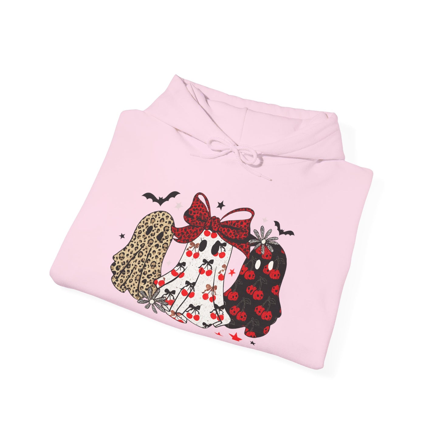 Cute Graphic Hooded Sweatshirt for Women, Cozy Casual Wear, Perfect for Halloween, Bat and Pumpkin Design, Fall Fashion