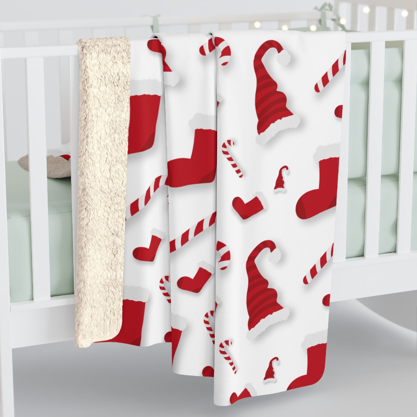 Christmas Candy Cane Blanket