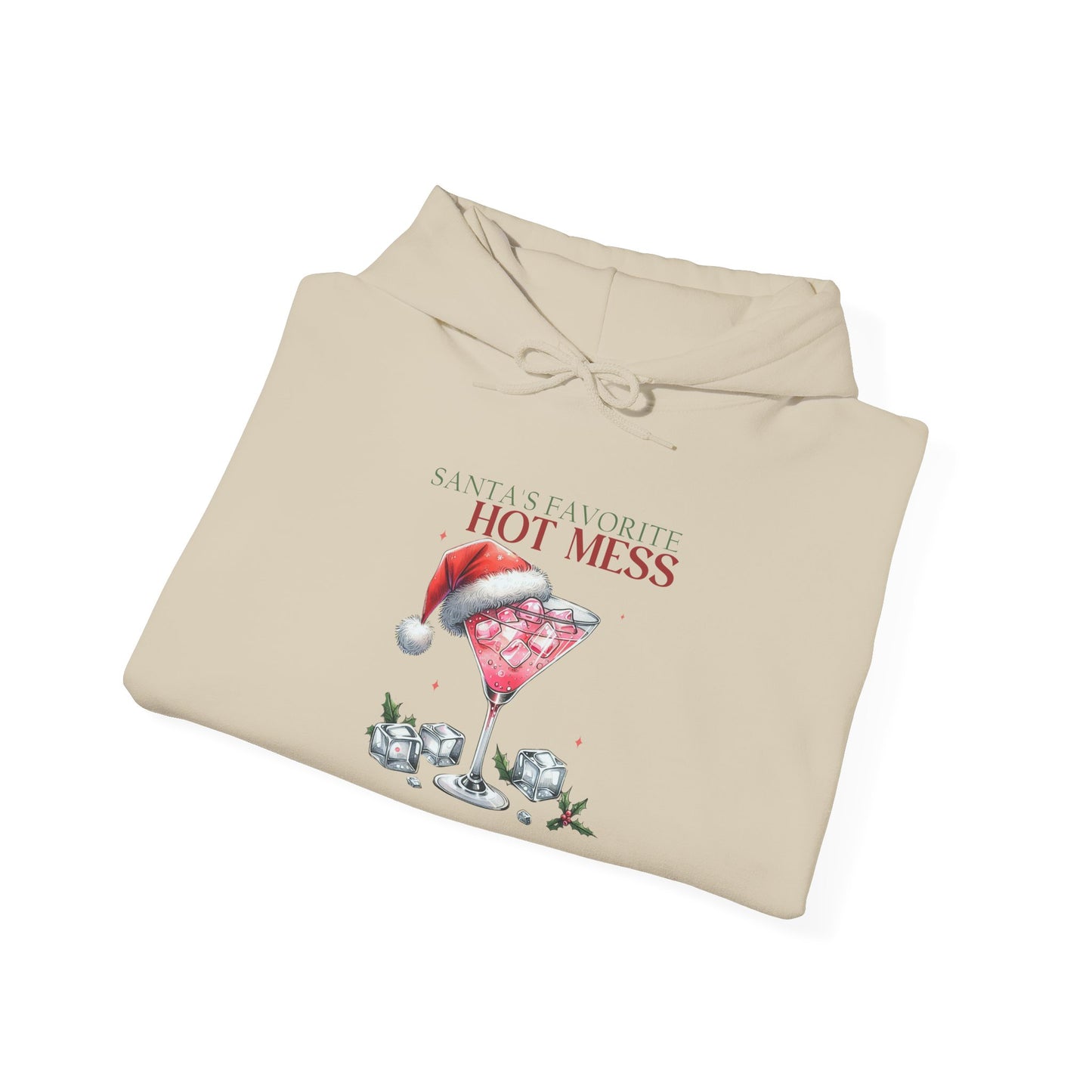 Funny Holiday Sweatshirt, Unisex Hoodie for Christmas, Hot Mess Design, Cute Gift for Friends, Cozy Winter Apparel, Festive Fashion