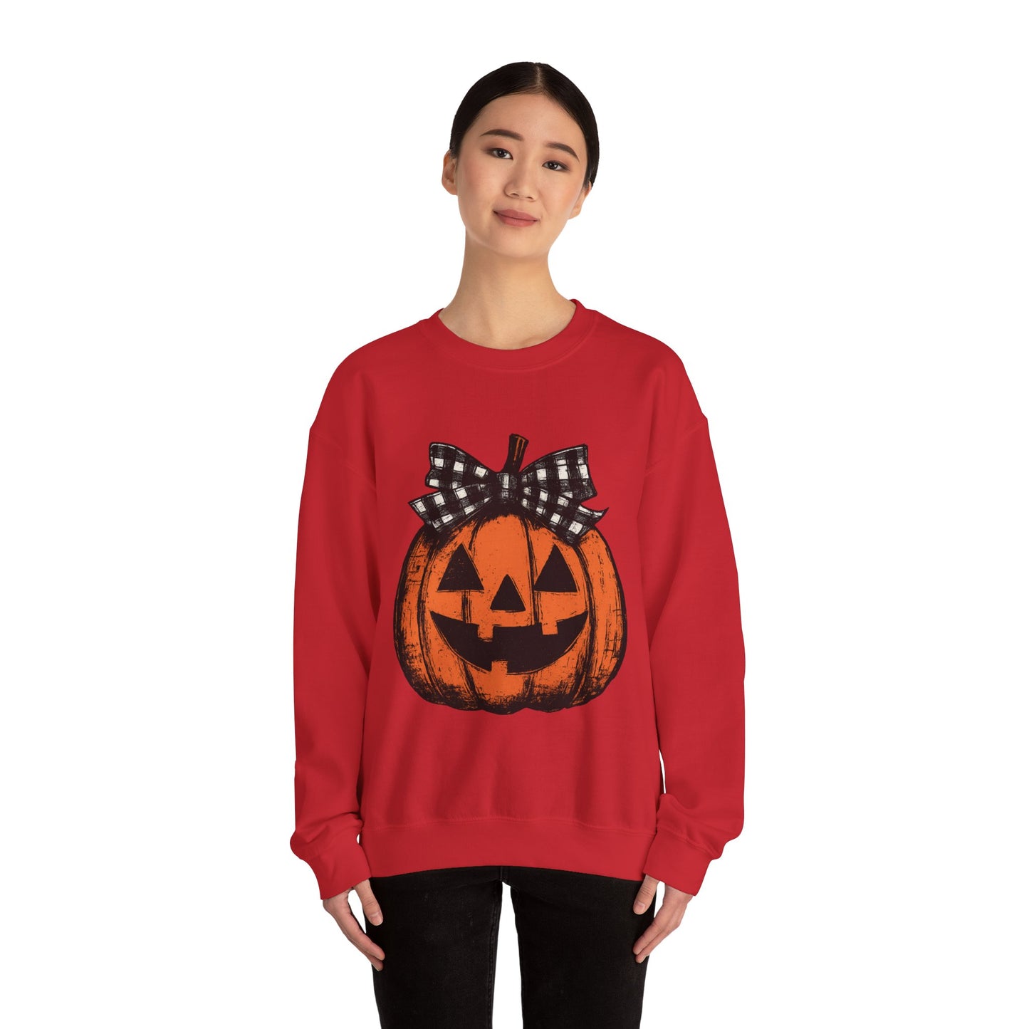 Autumn Pumpkin Crewneck Sweatshirt, Fall Fashion, Halloween Sweatshirt, Cozy Sweater, Pumpkin Patch Outfit, Unisex Clothing