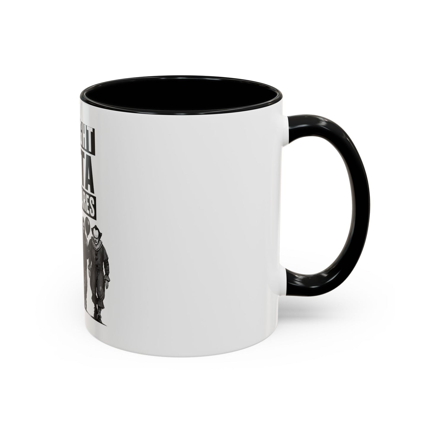 Straight Outta Nightmares Accent Coffee Mug | Spooky Mug, Horror Coffee Cup, Unique Gift for Halloween, Funware, Collectible Tea Mug
